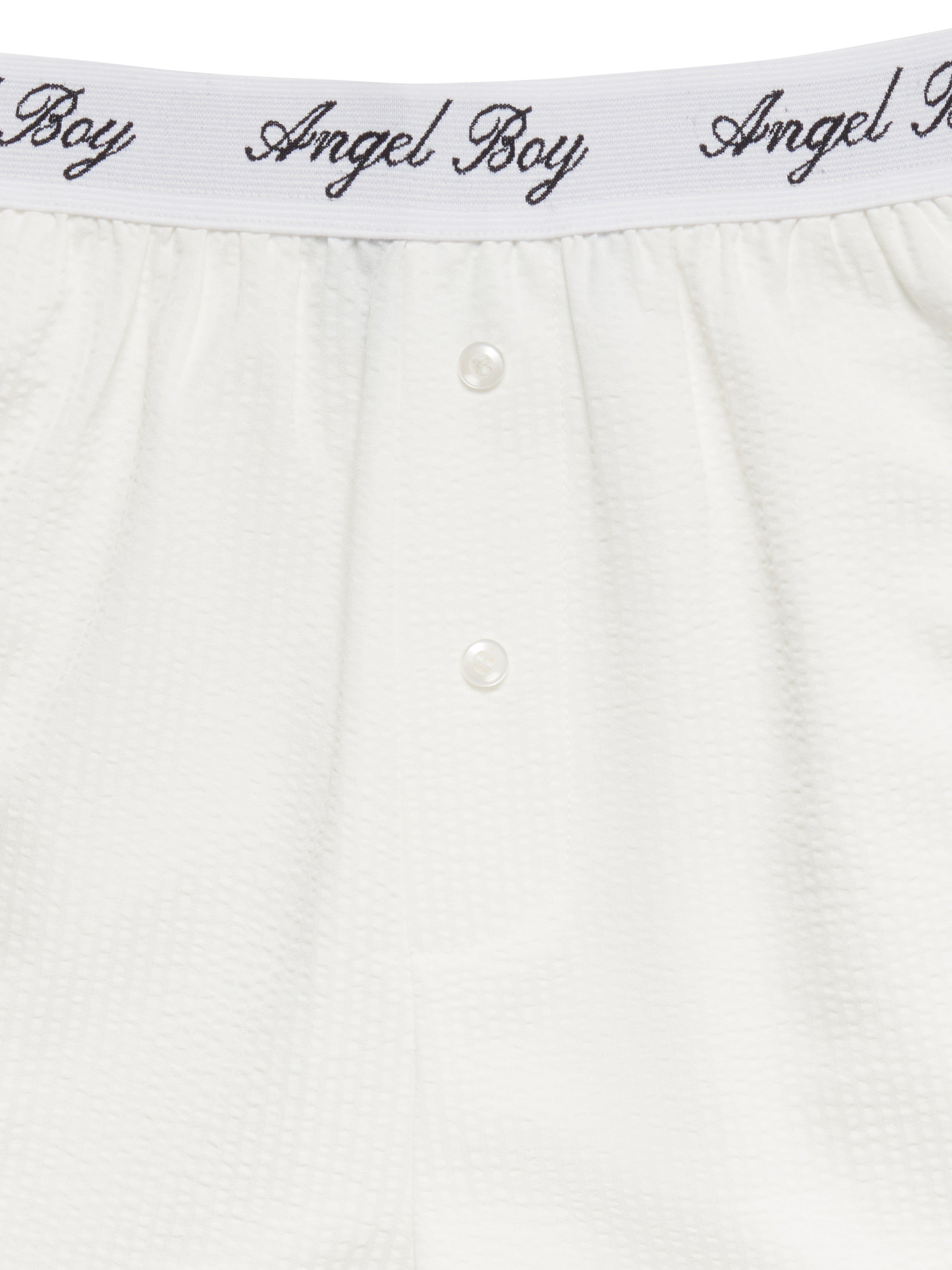 White Pinstripe Boxers