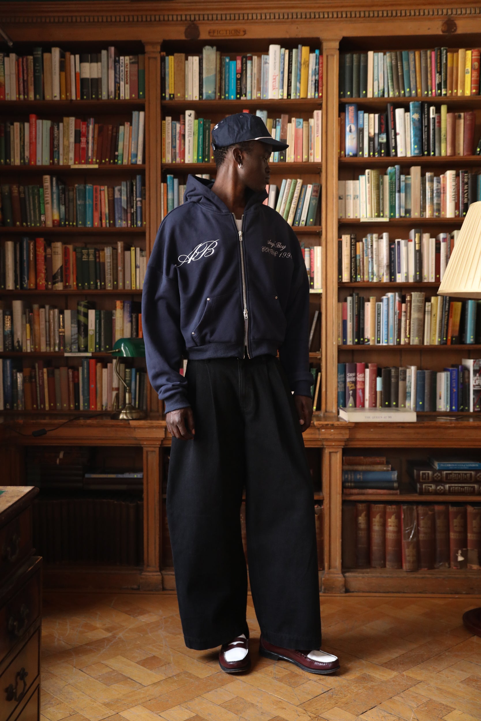 Pre-Order: AB Double Pleated Black Denim