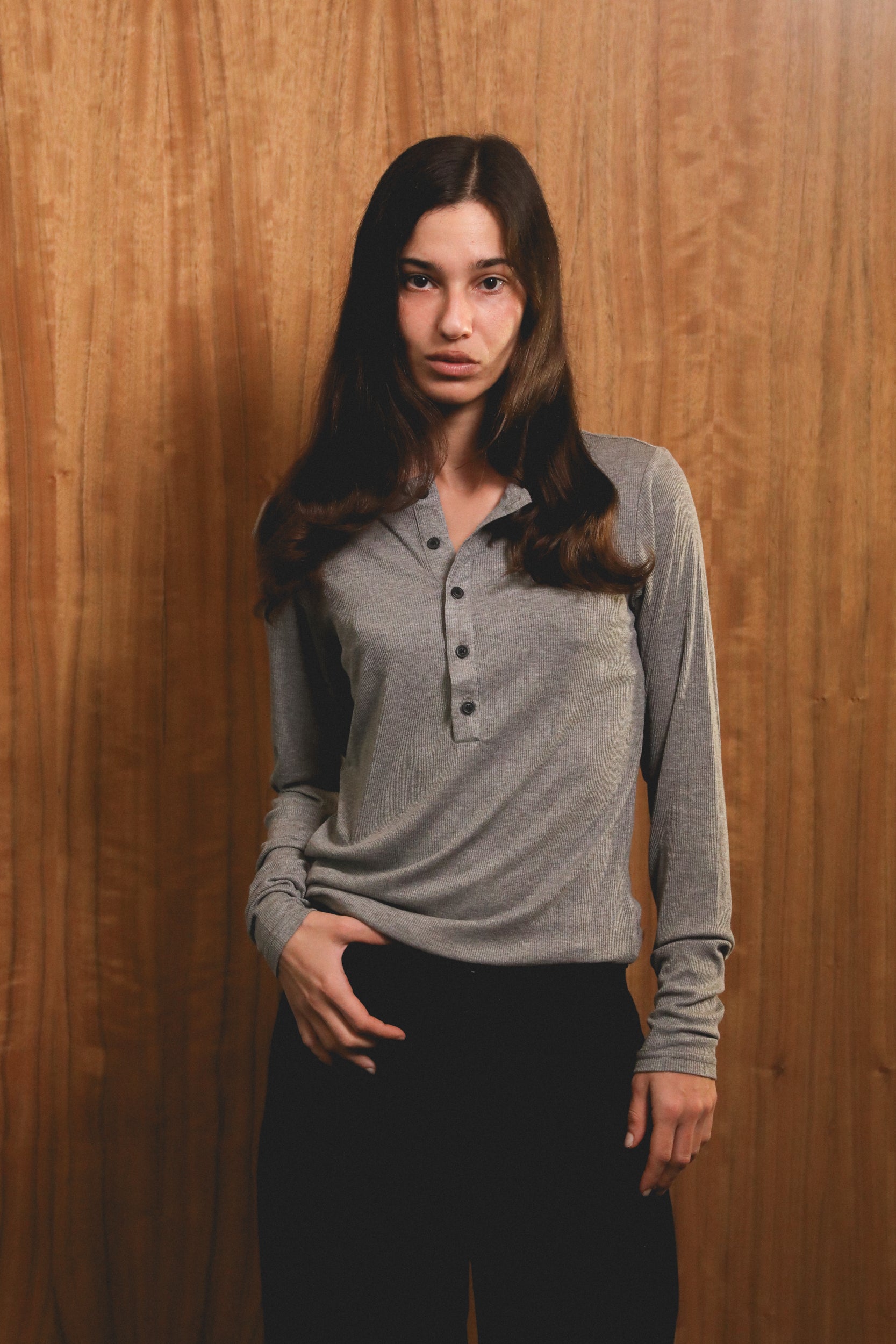 Grey Henley Shirt