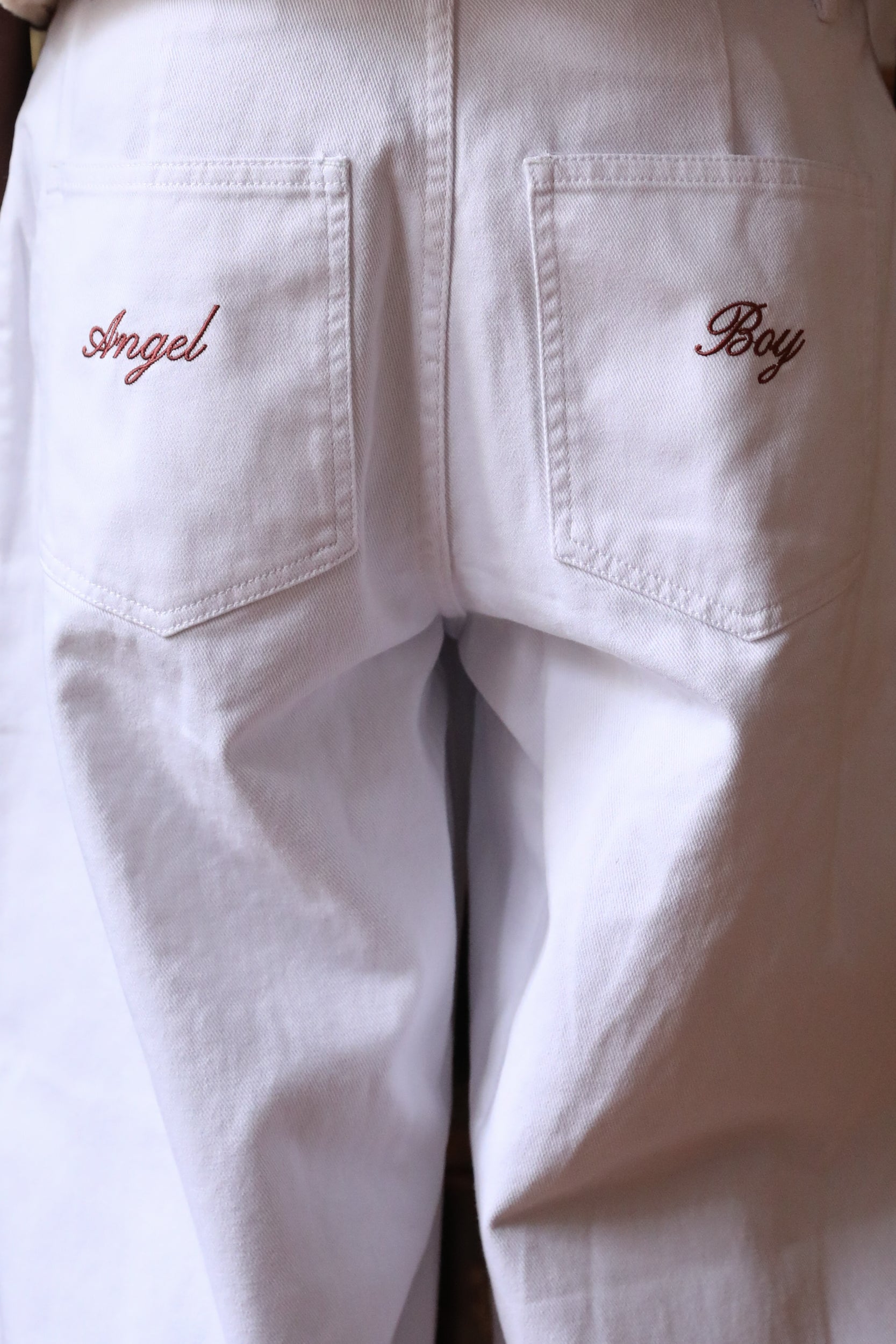 Pre-Order: AB Double Pleated White Denim