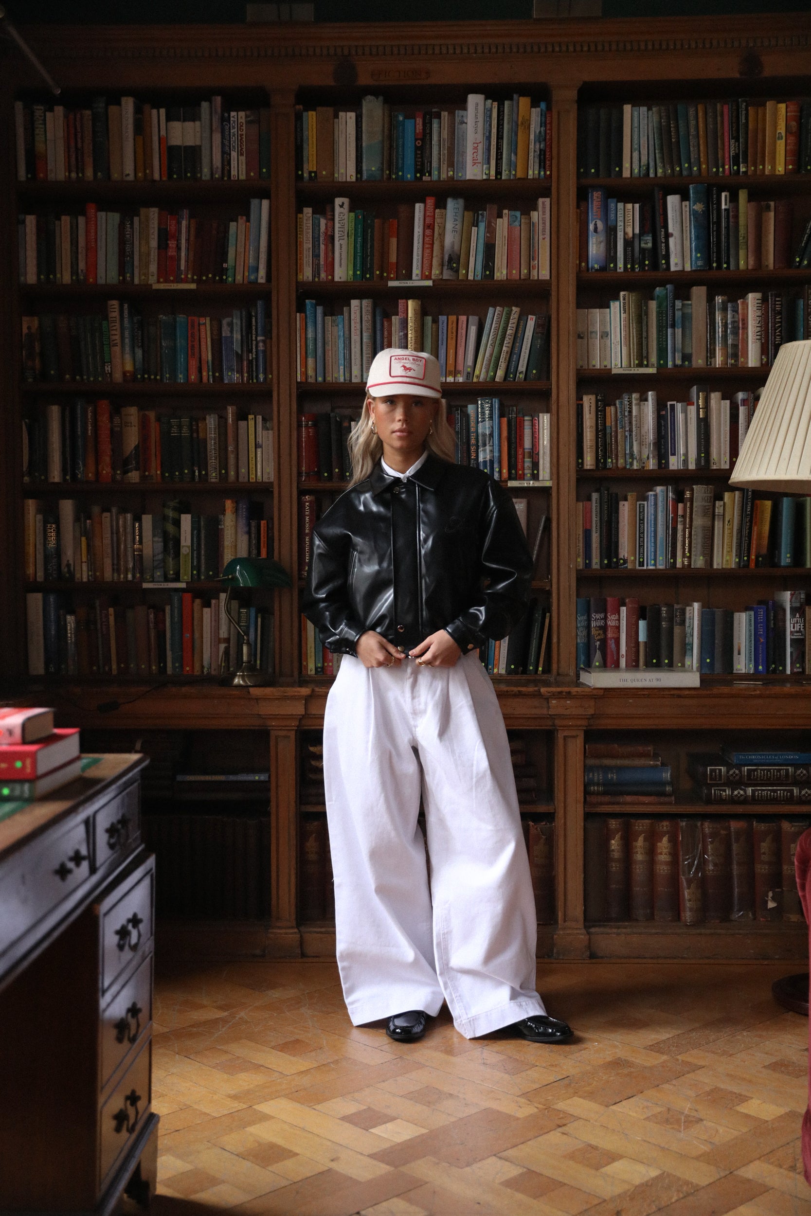 Pre-Order: AB Double Pleated White Denim