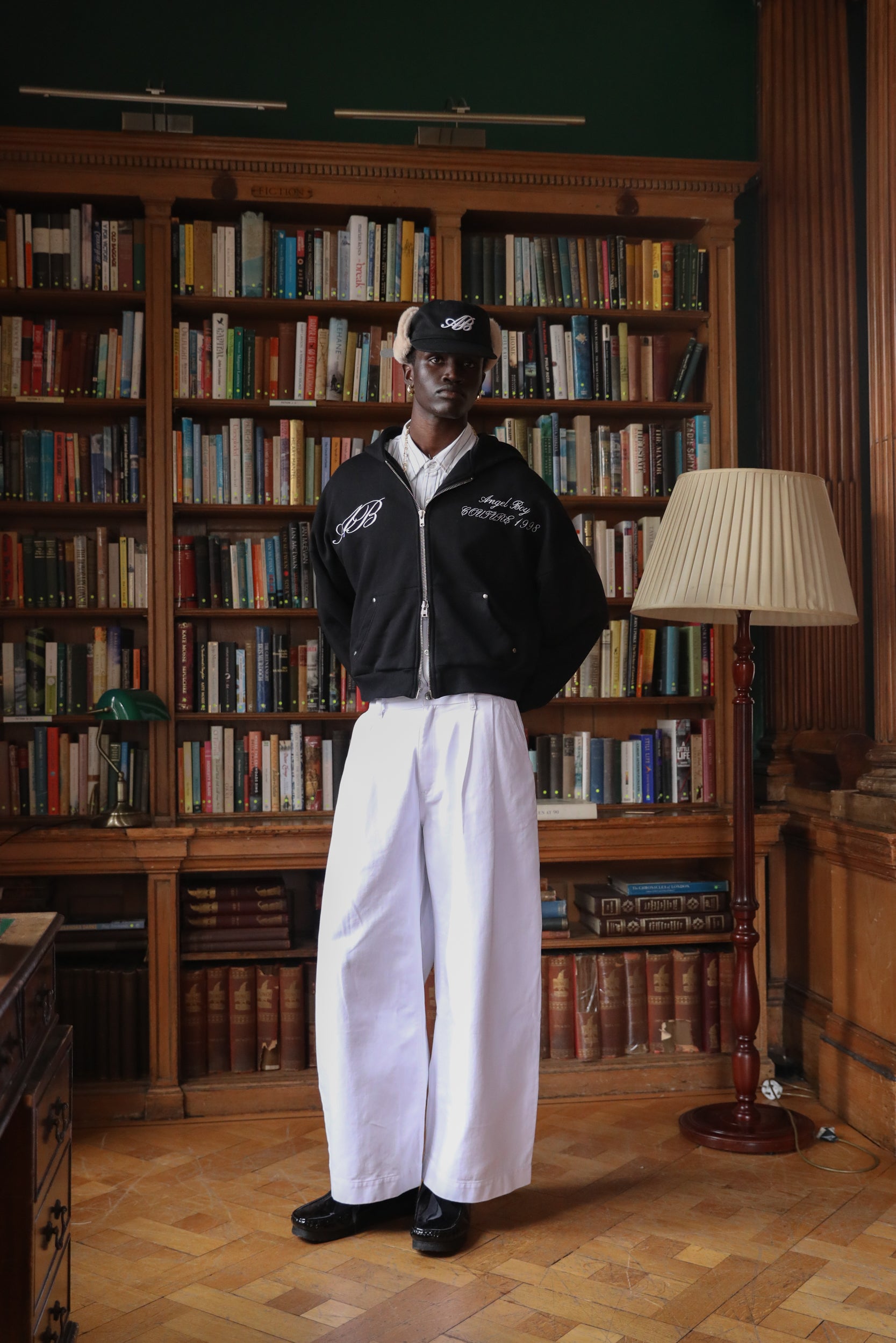 Pre-Order: AB Double Pleated White Denim