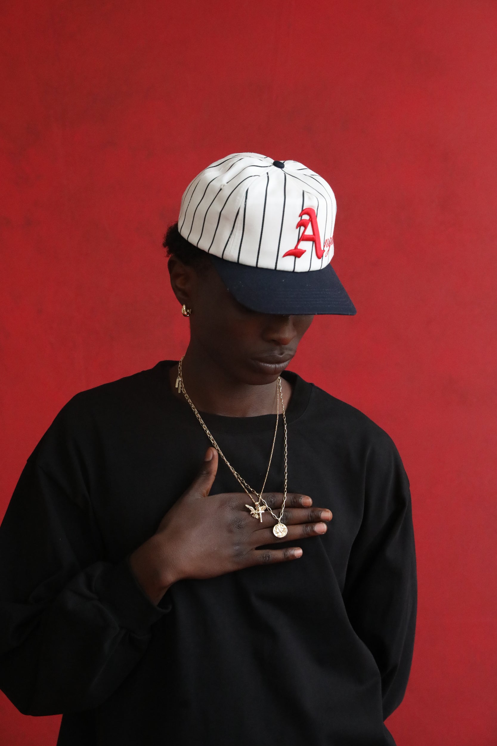 Pinstripe Script Hat