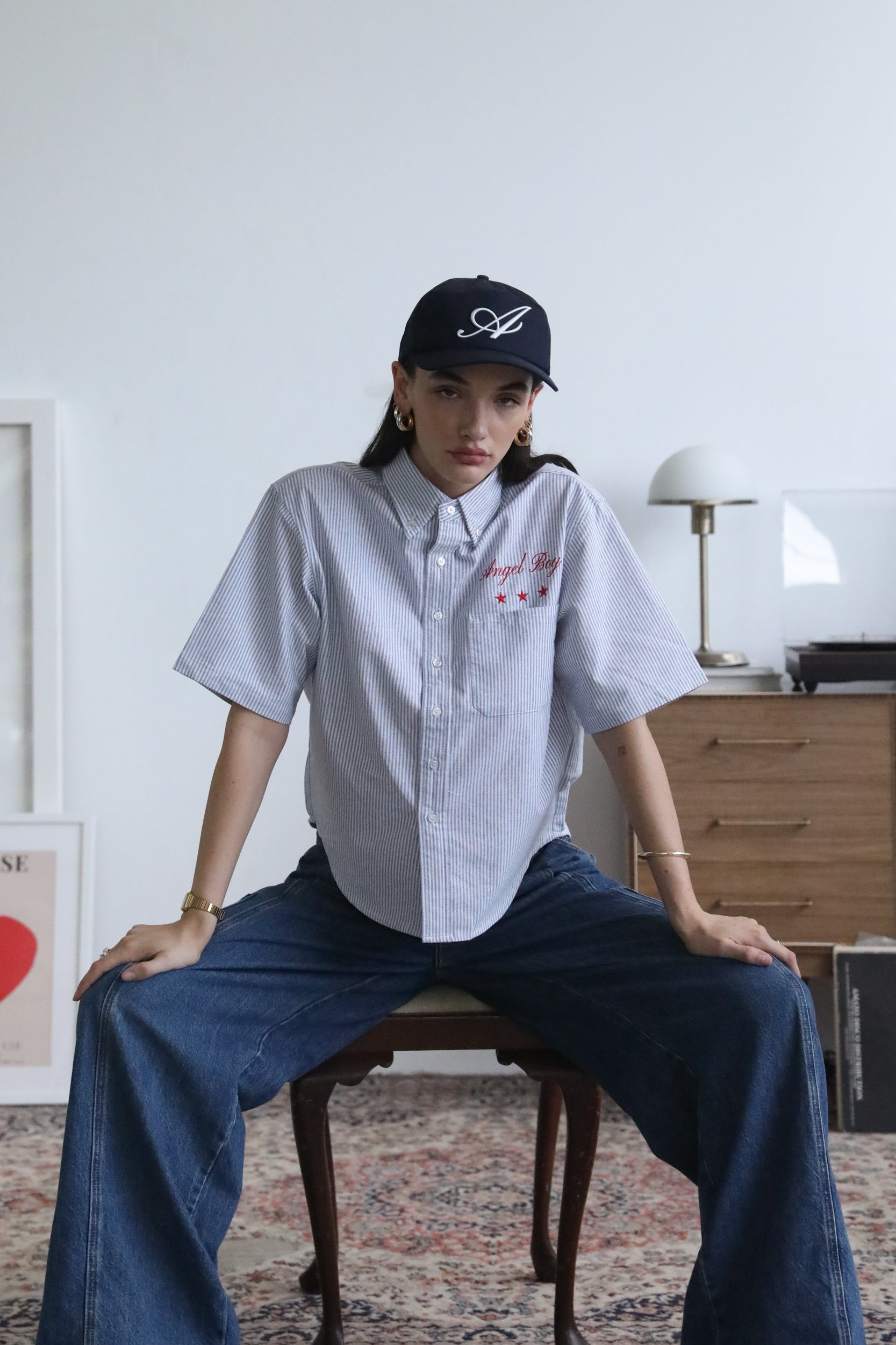 Angel Boy Blue Pinstripe Shirt