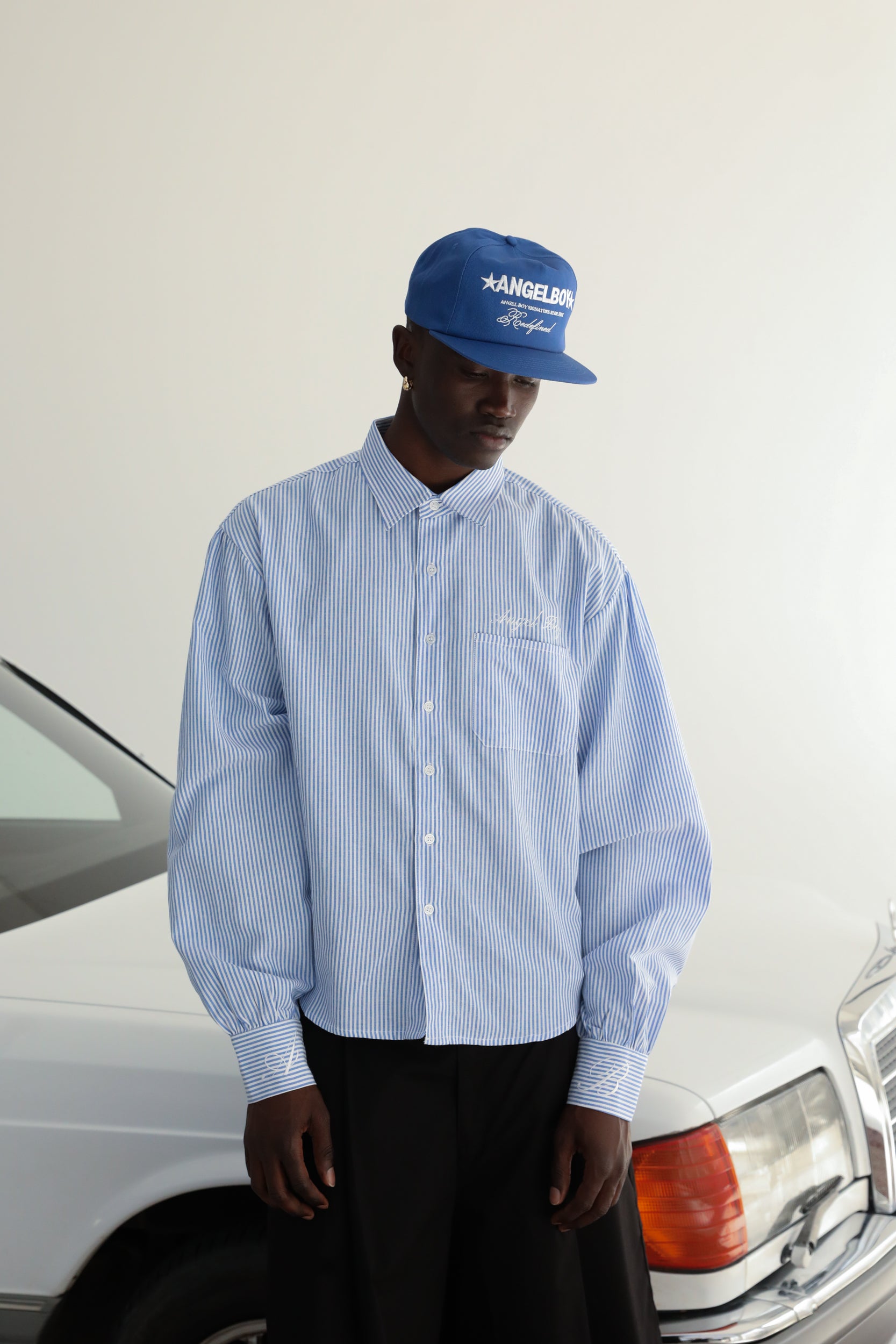 Pinstripe Long Sleeve Button Up