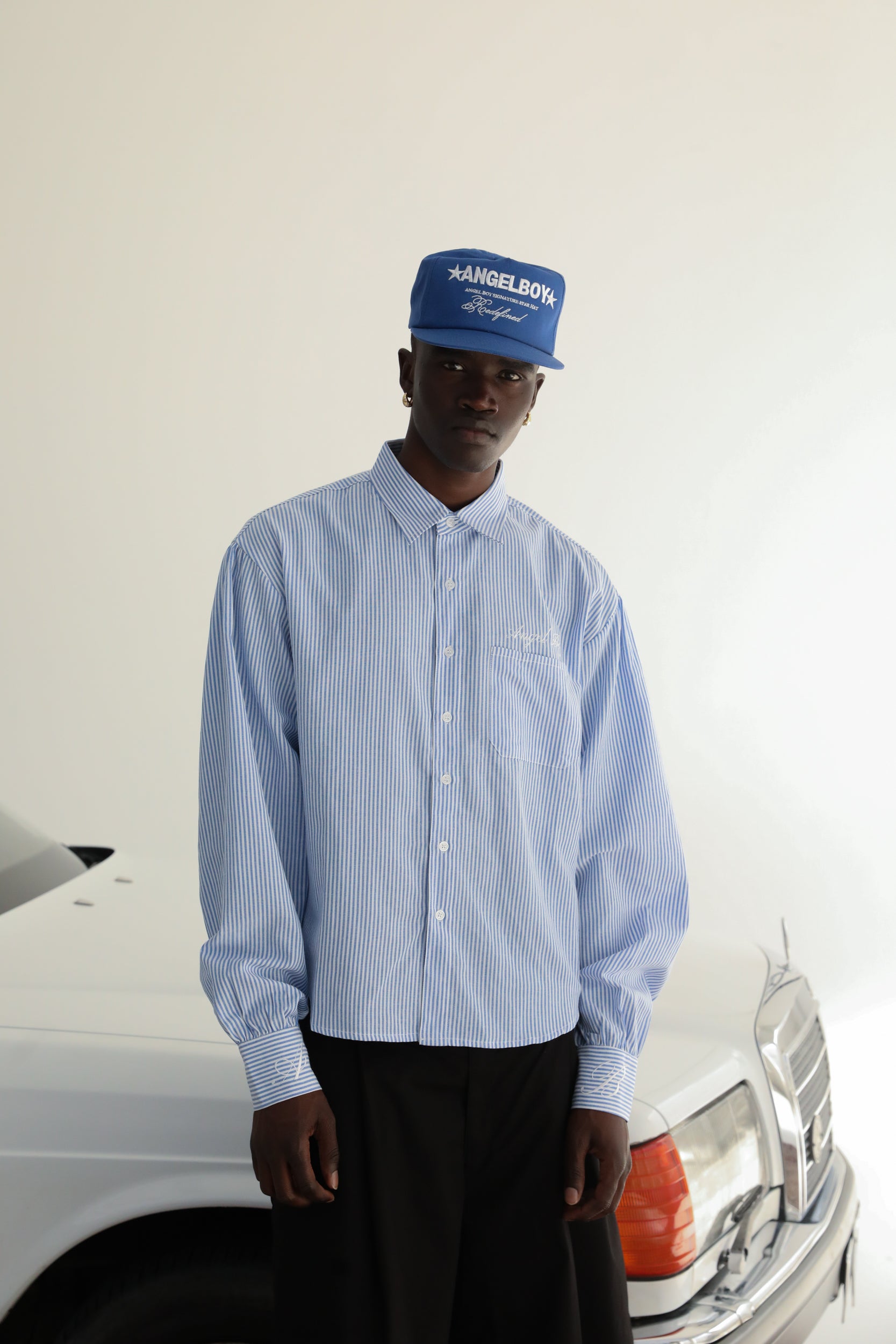 Pinstripe Long Sleeve Button Up