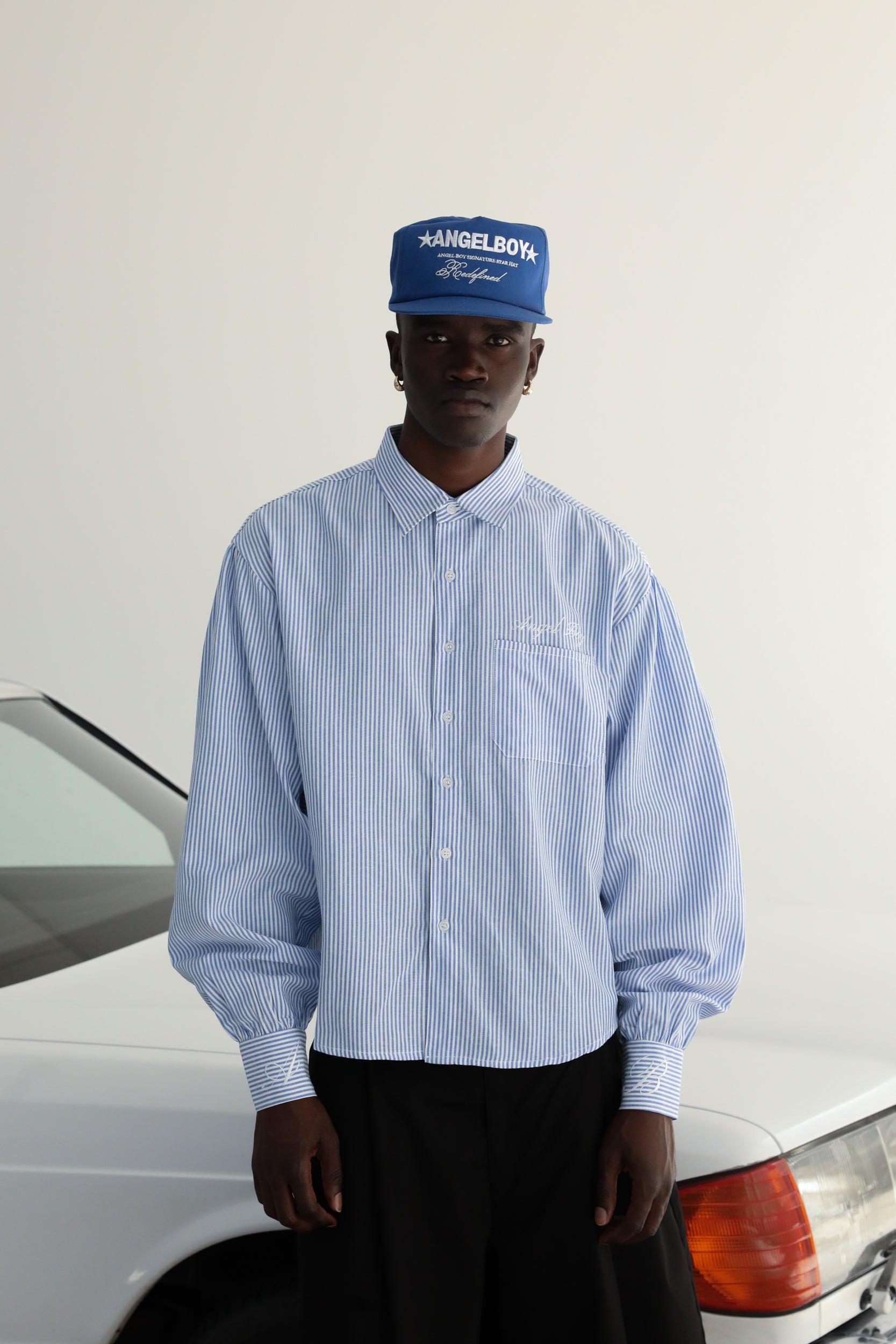 Pinstripe Long Sleeve Button Up