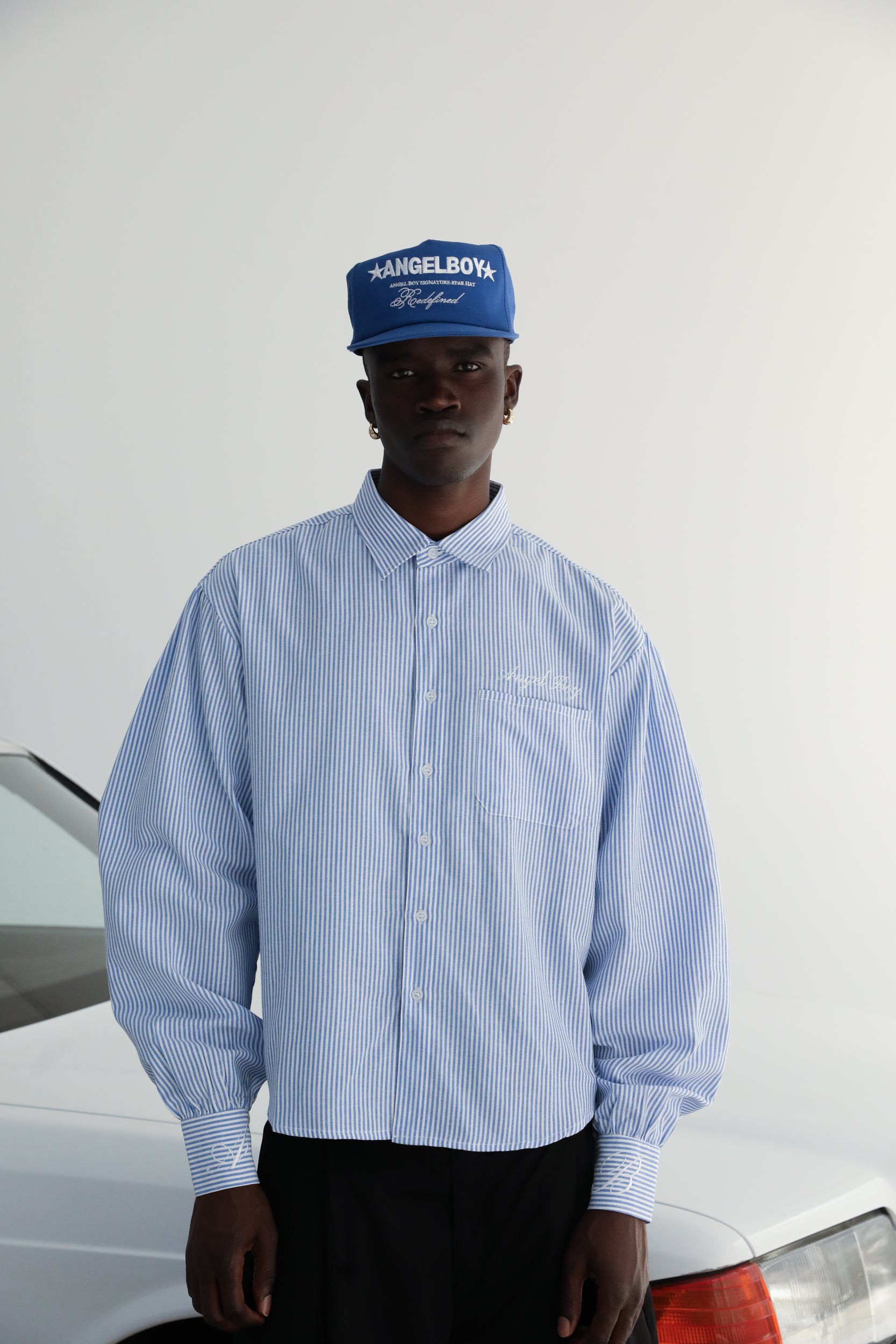 Pinstripe Long Sleeve Button Up