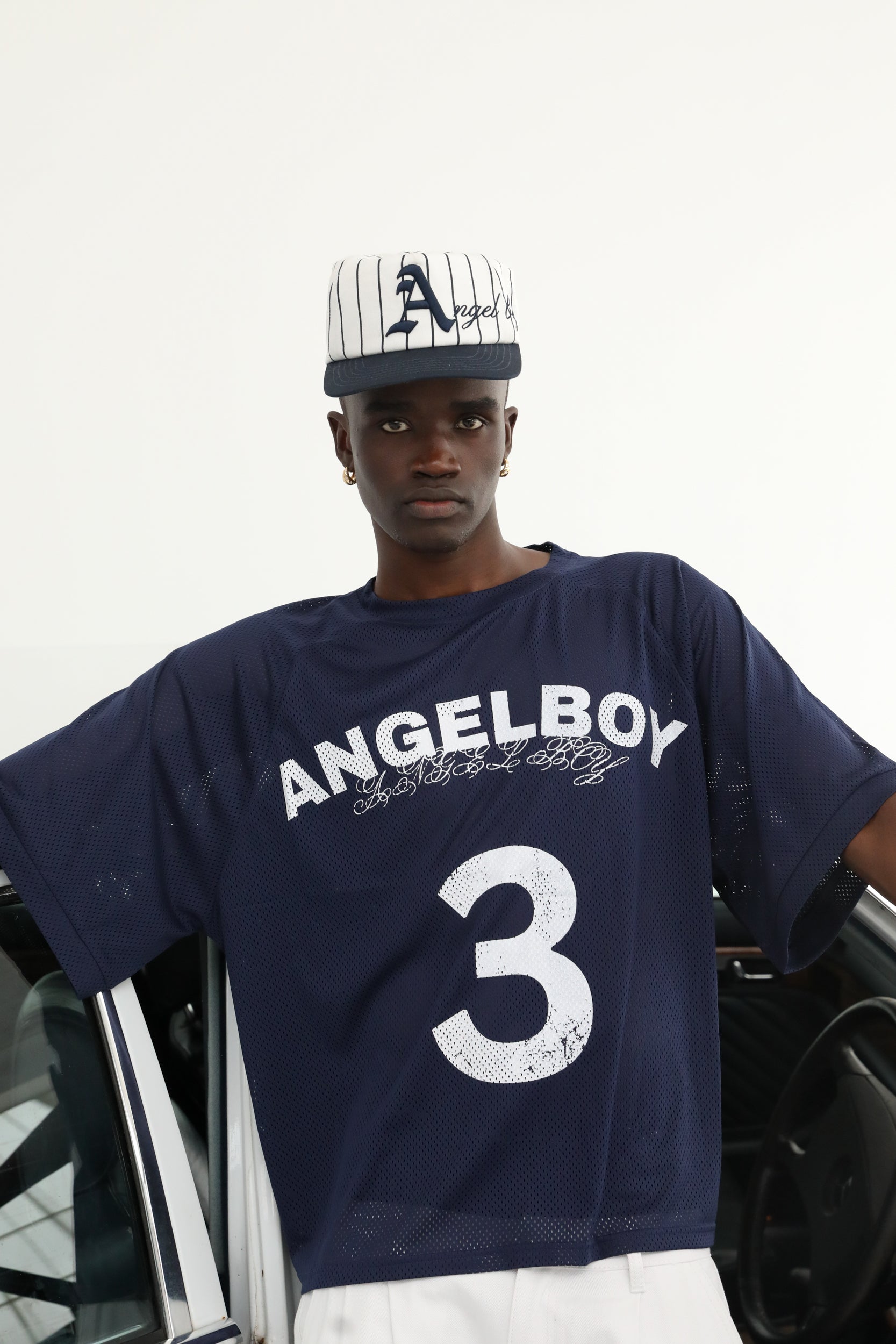 Navy Pinstripe Hat