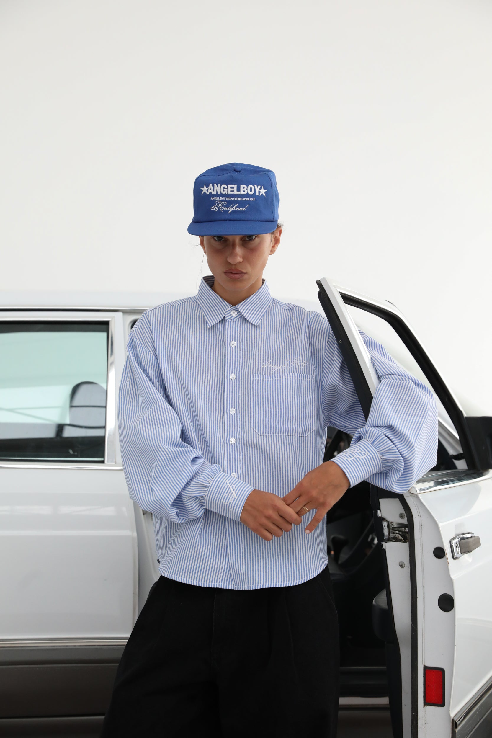 Pinstripe Long Sleeve Button Up