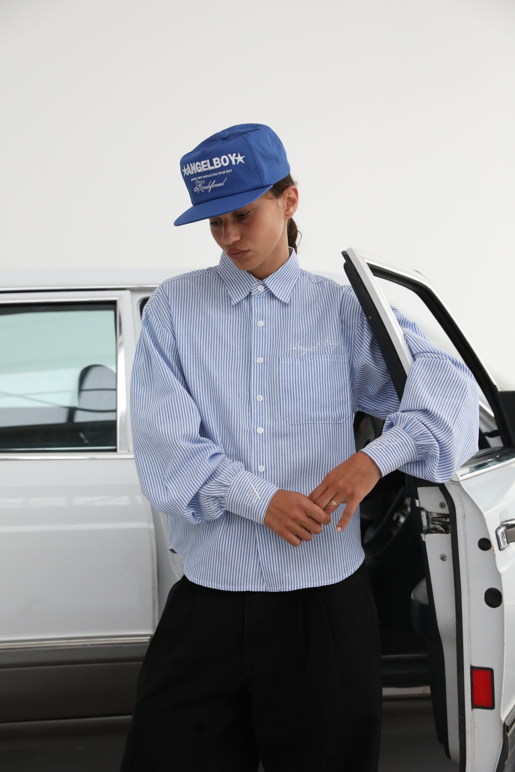 Pinstripe Long Sleeve Button Up