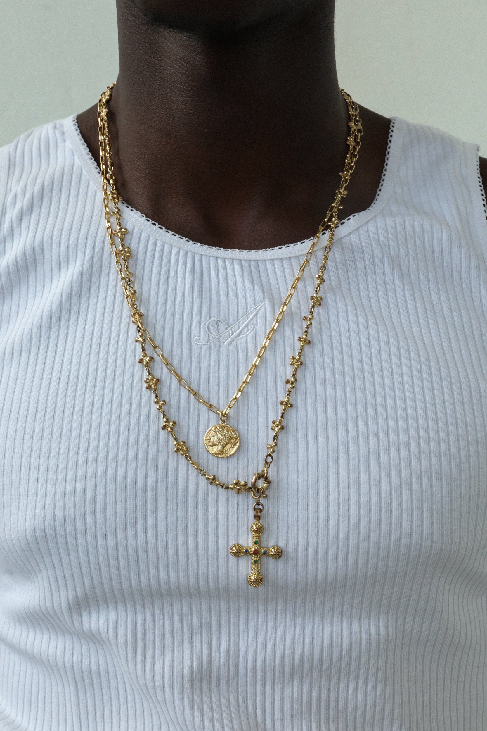 Signature White Singlet