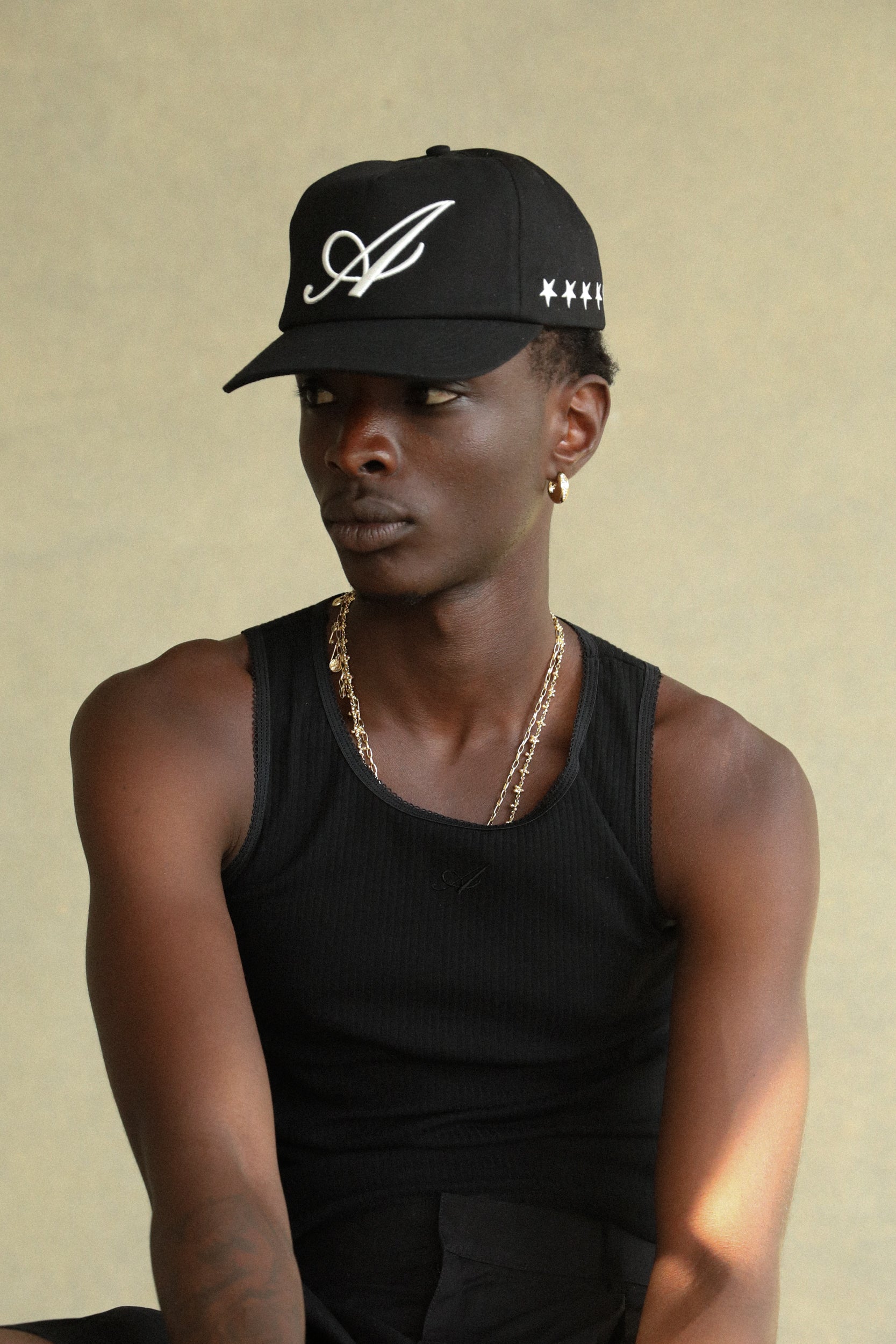 Black Signature Star Hat