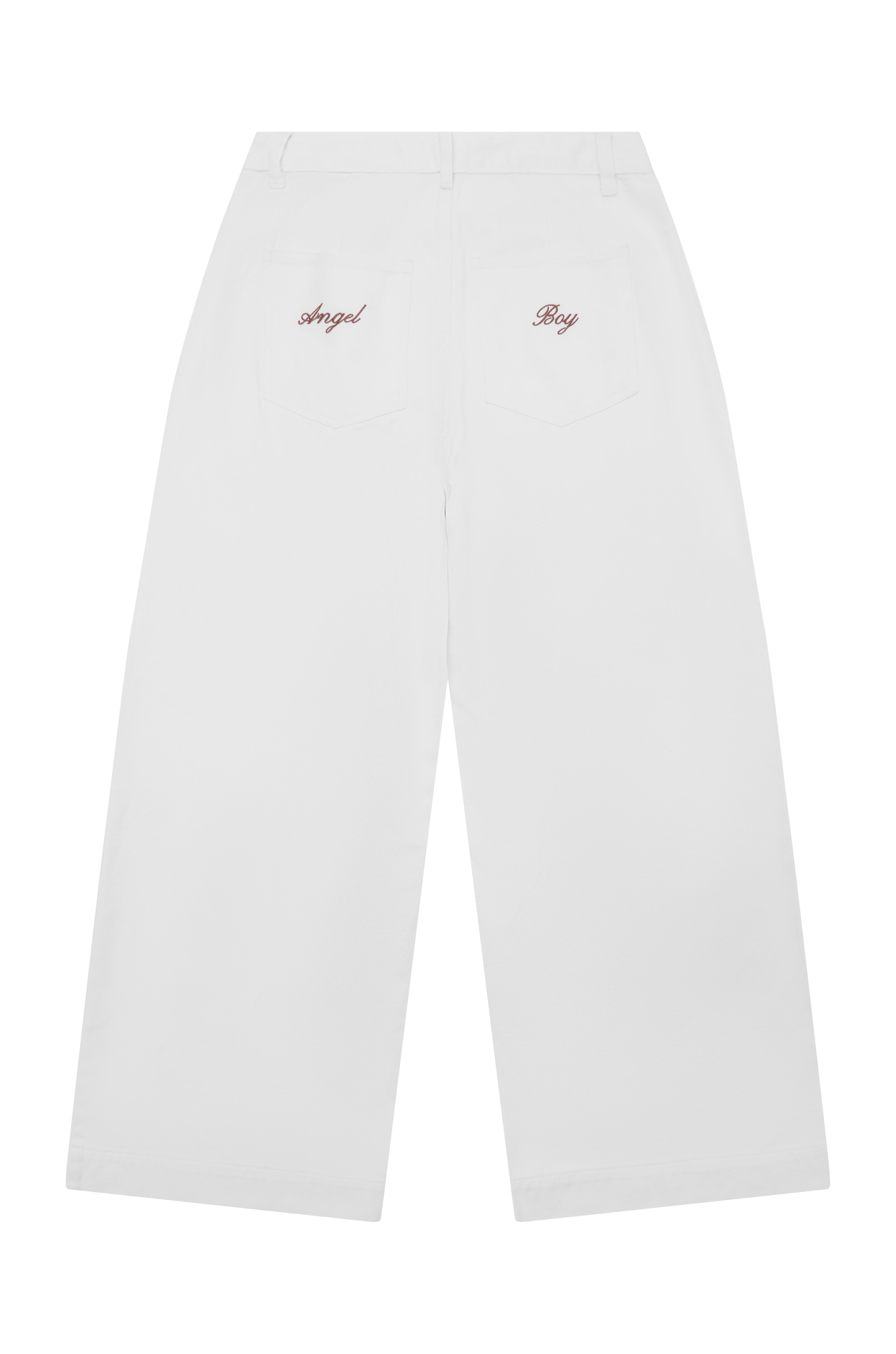 Pre-Order: AB Double Pleated White Denim