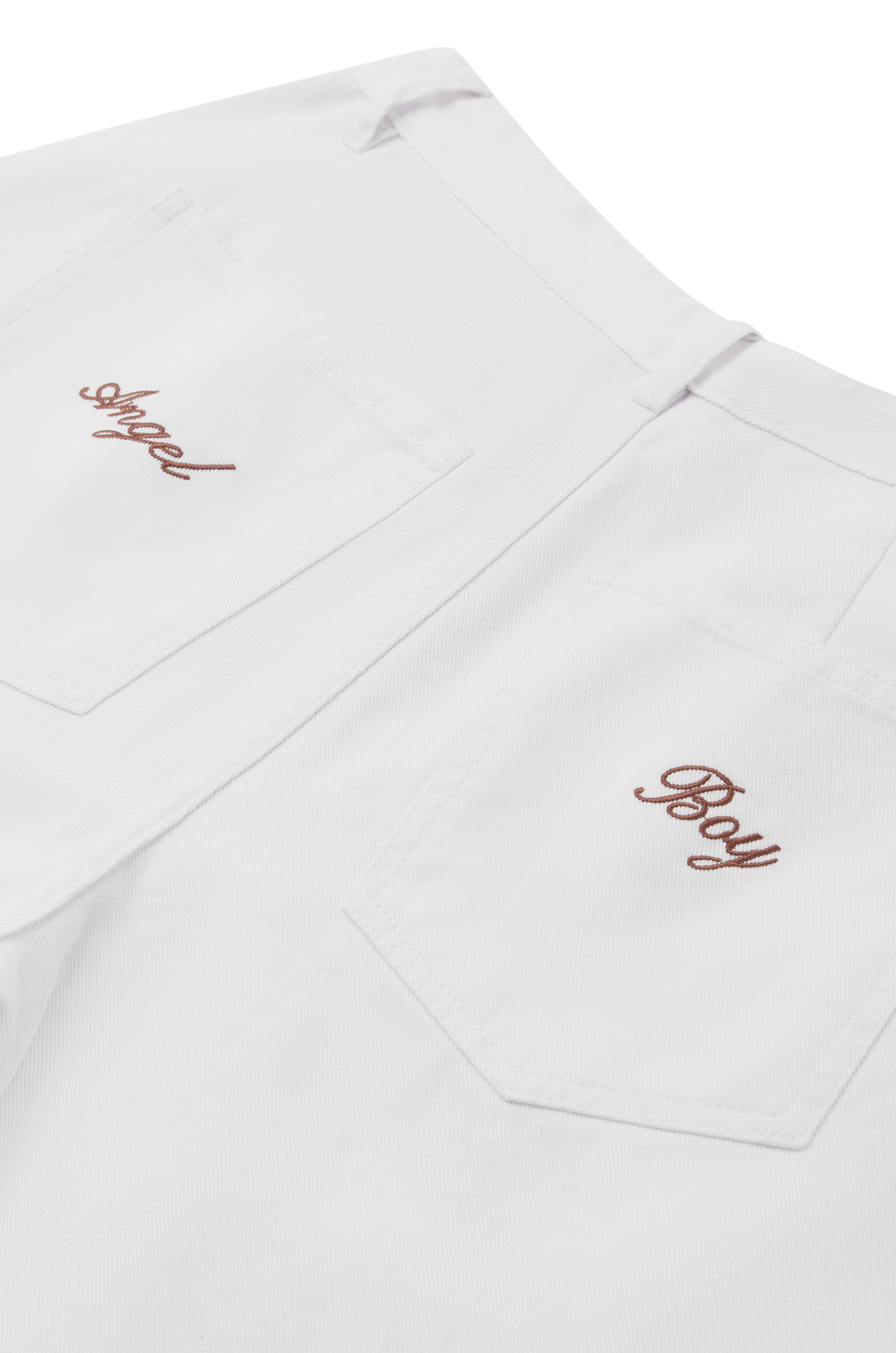 Pre-Order: AB Double Pleated White Denim