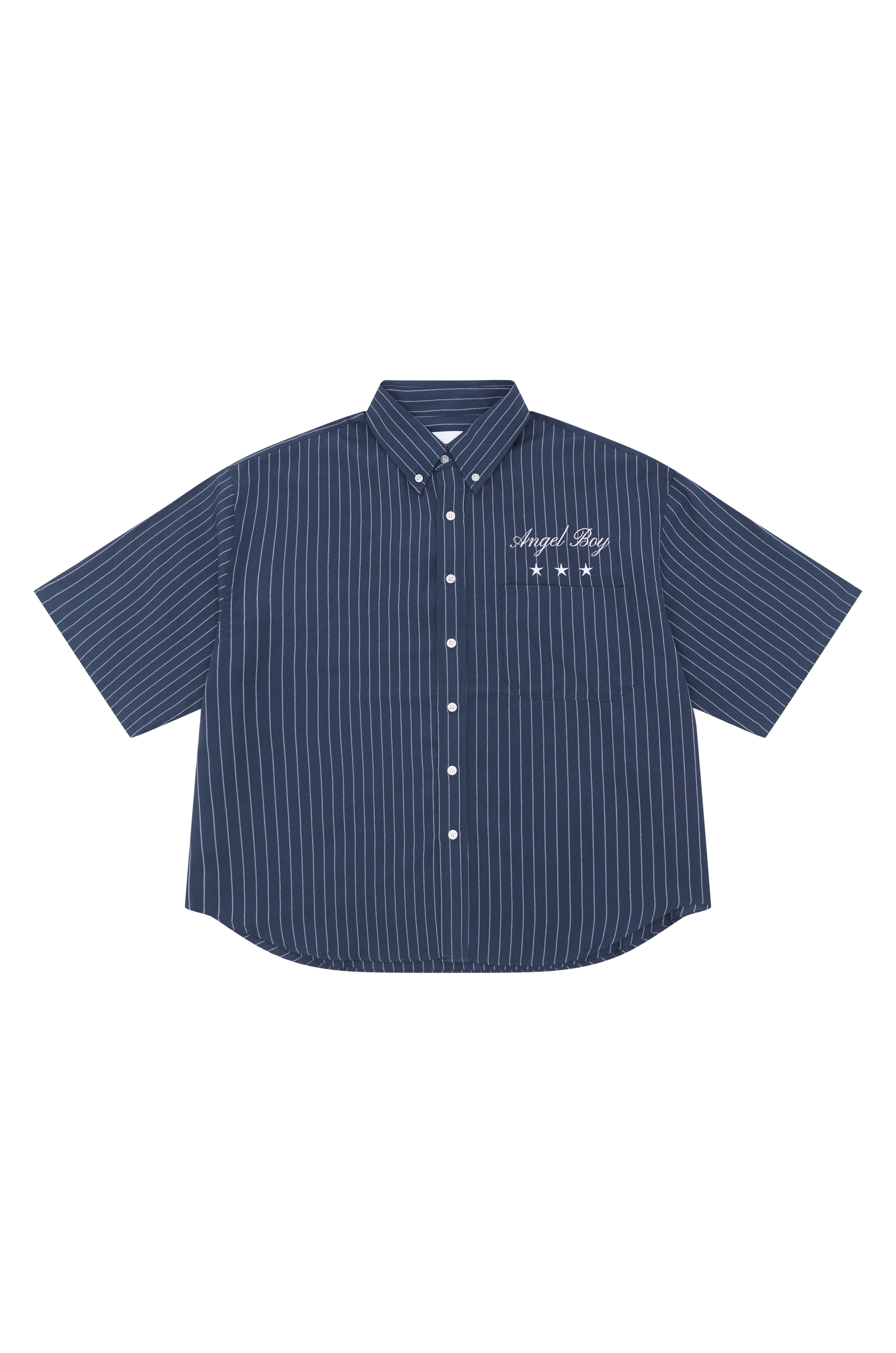 Angel Boy Navy Pinstripe Shirt