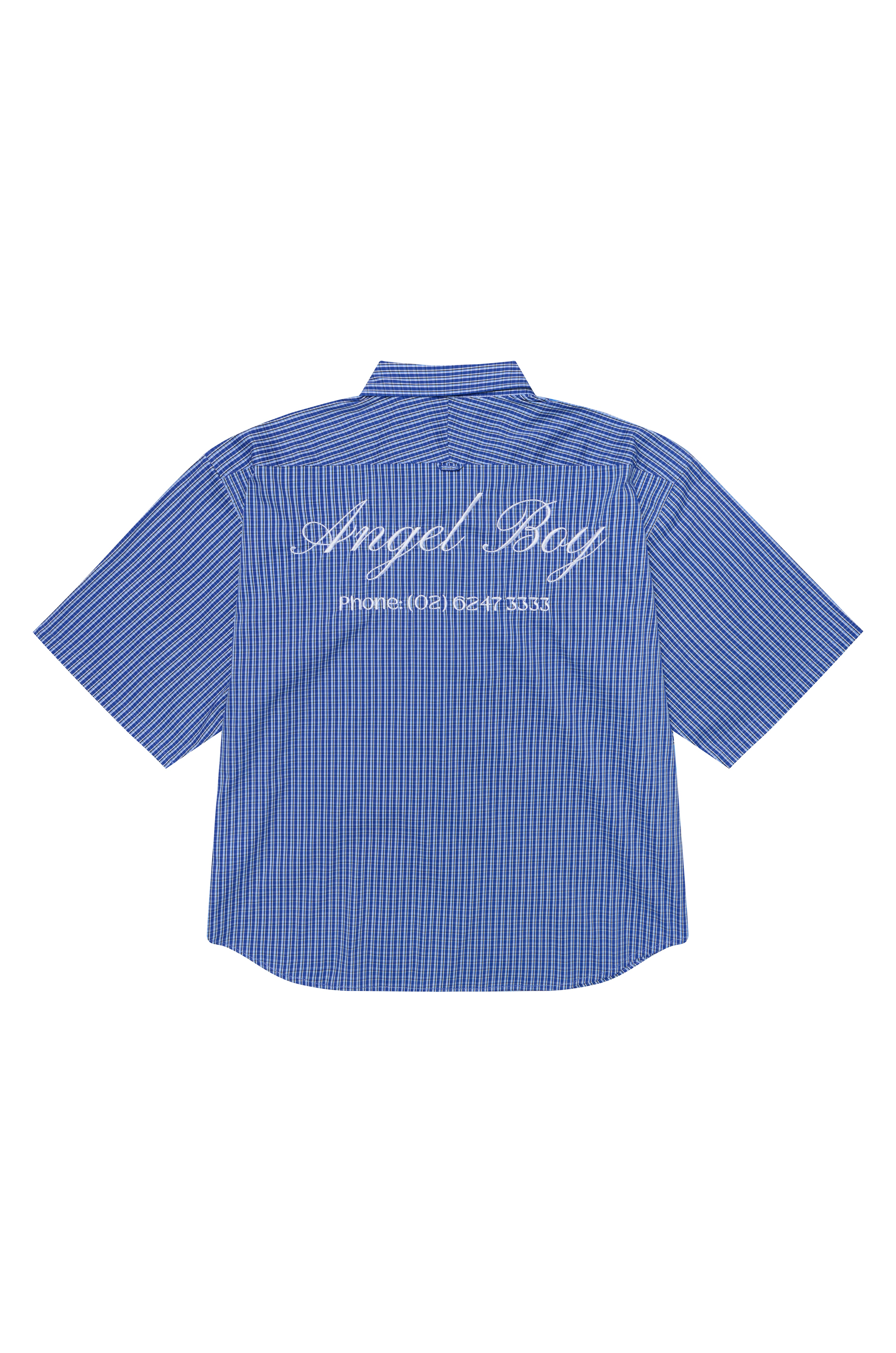 Angel Boy Blue Checkered Shirt