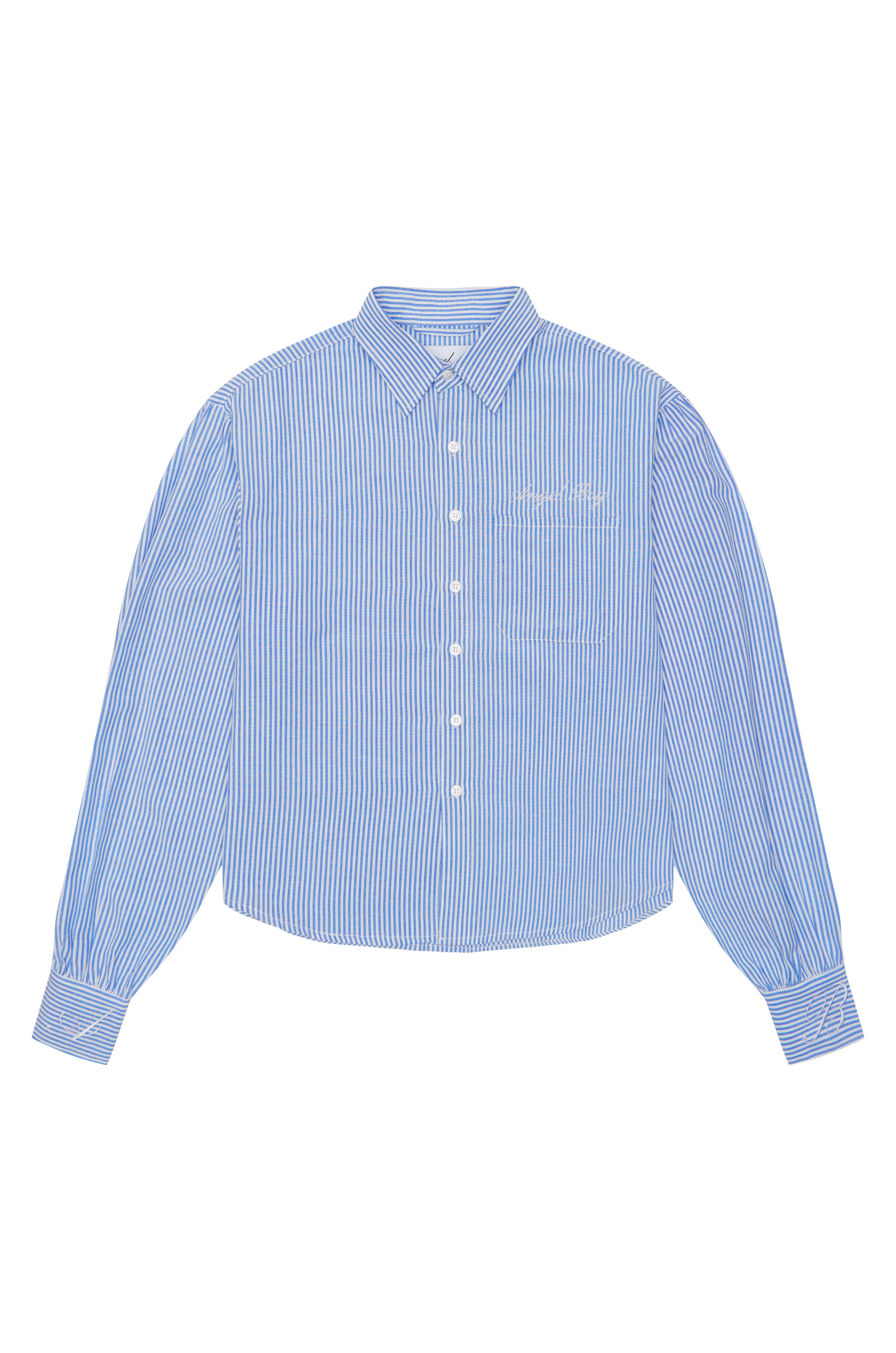 Pinstripe Long Sleeve Button Up