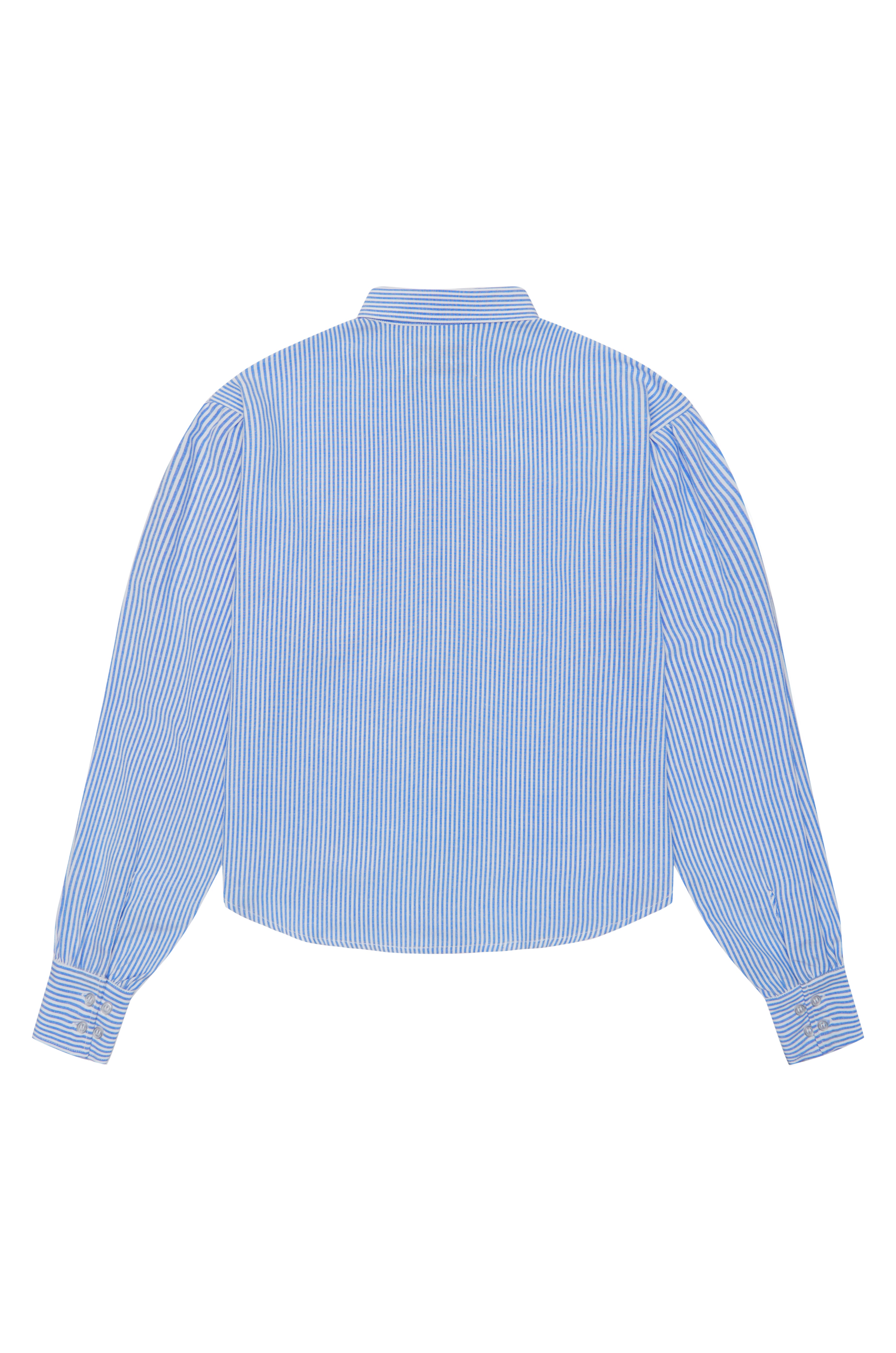 Pinstripe Long Sleeve Button Up