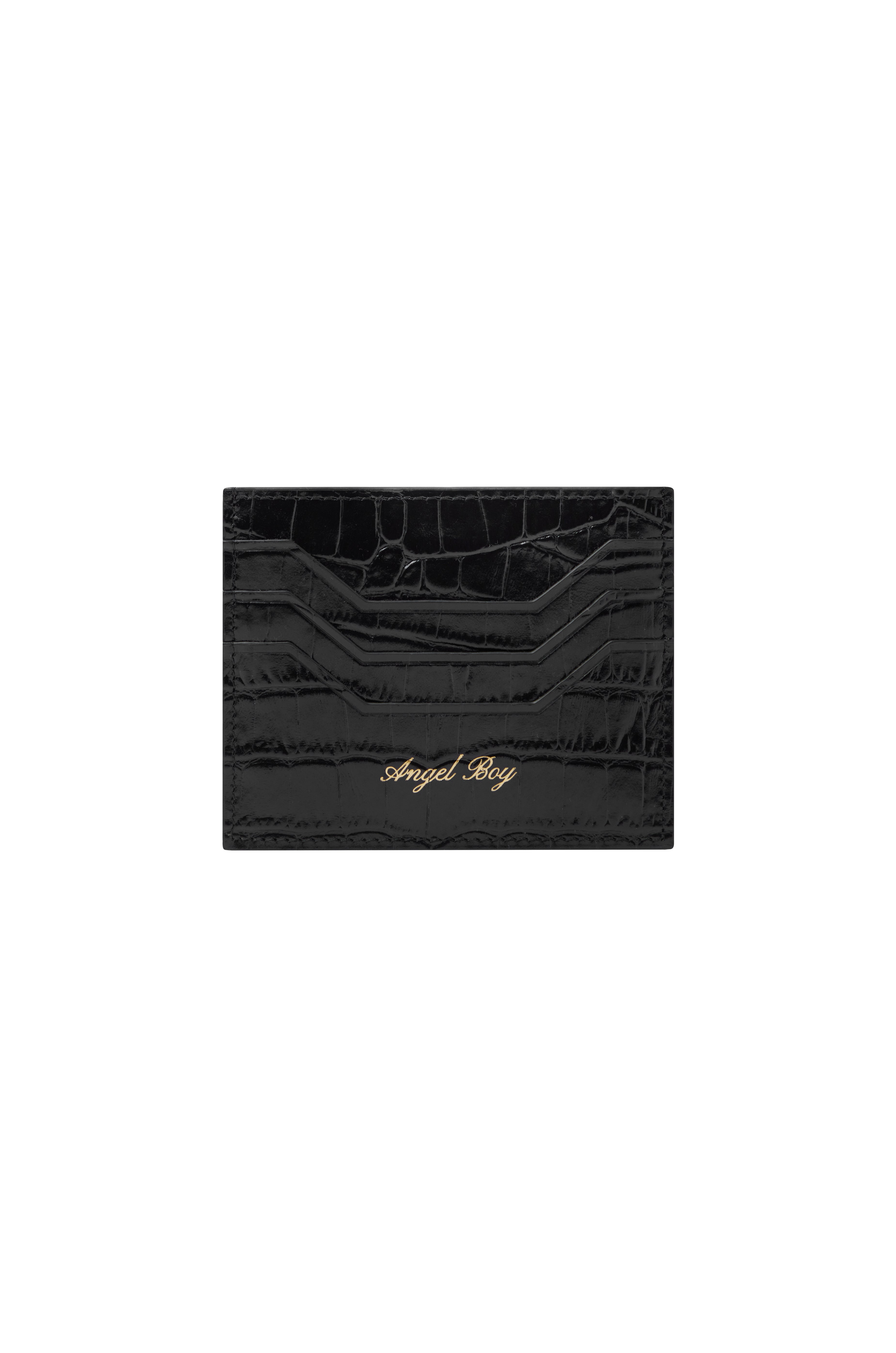 Angel Boy Black Card Holder