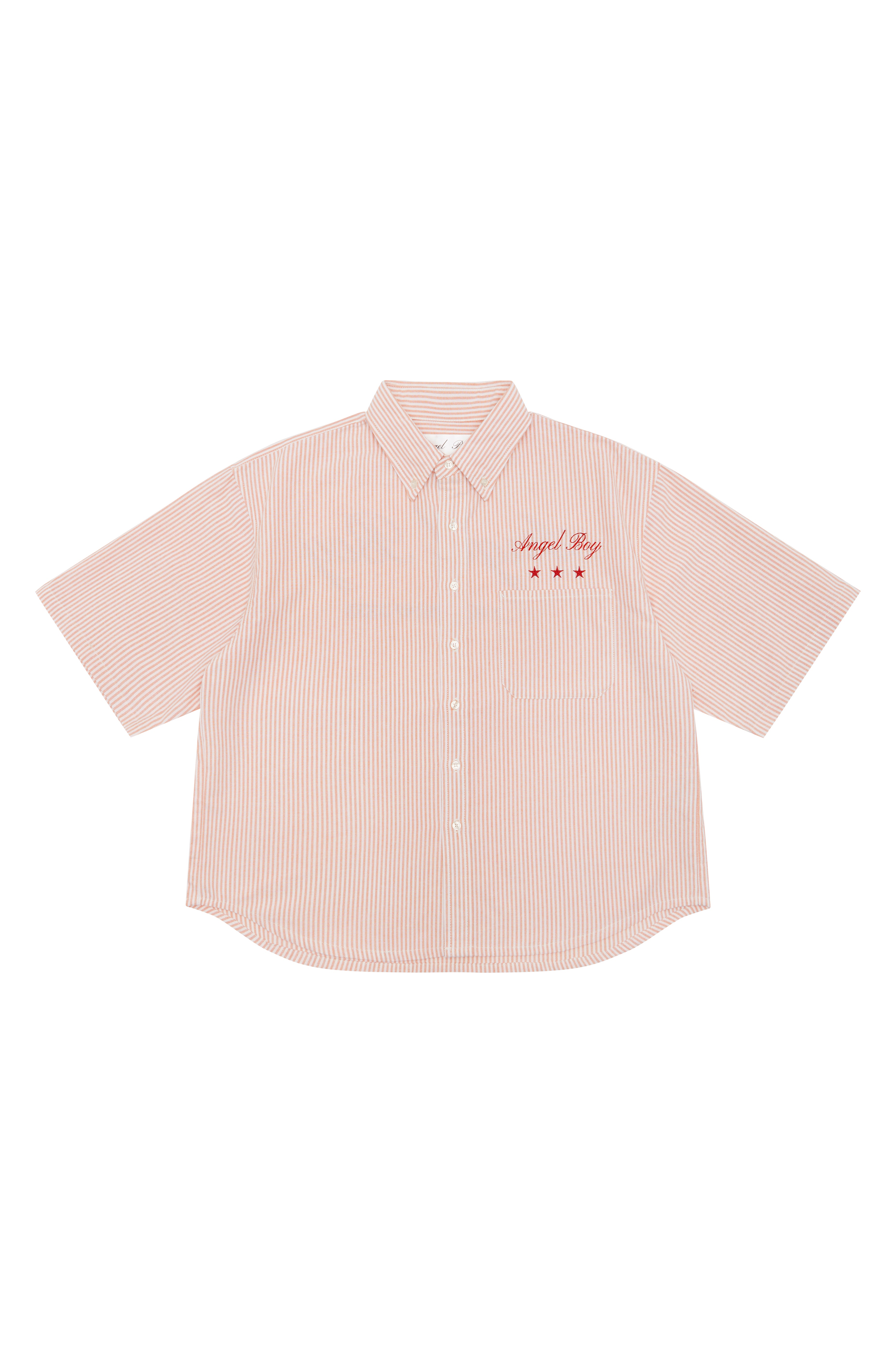 Angel Boy Red Pinstripe Shirt