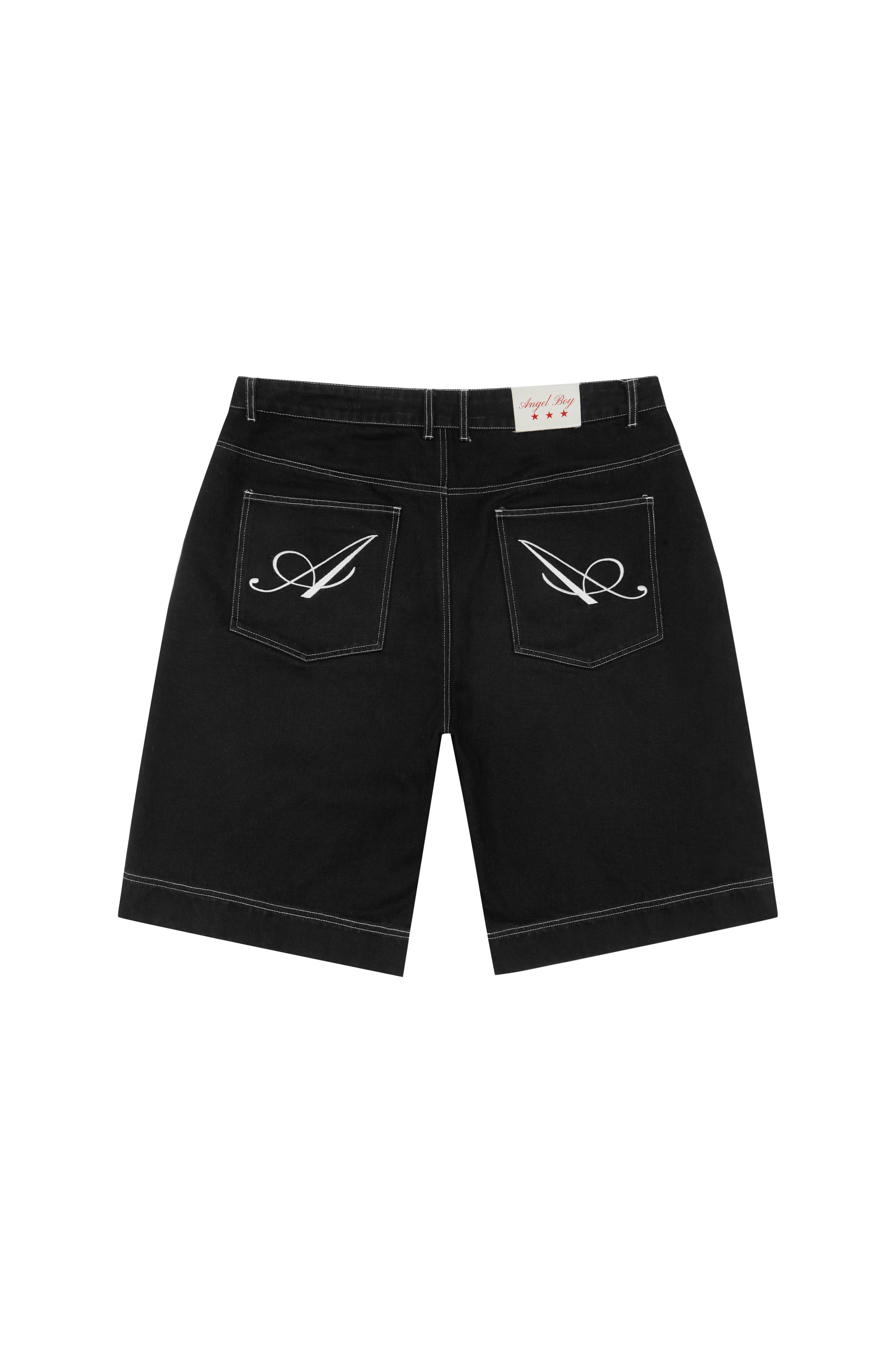 Angel Boy Black Denim Shorts
