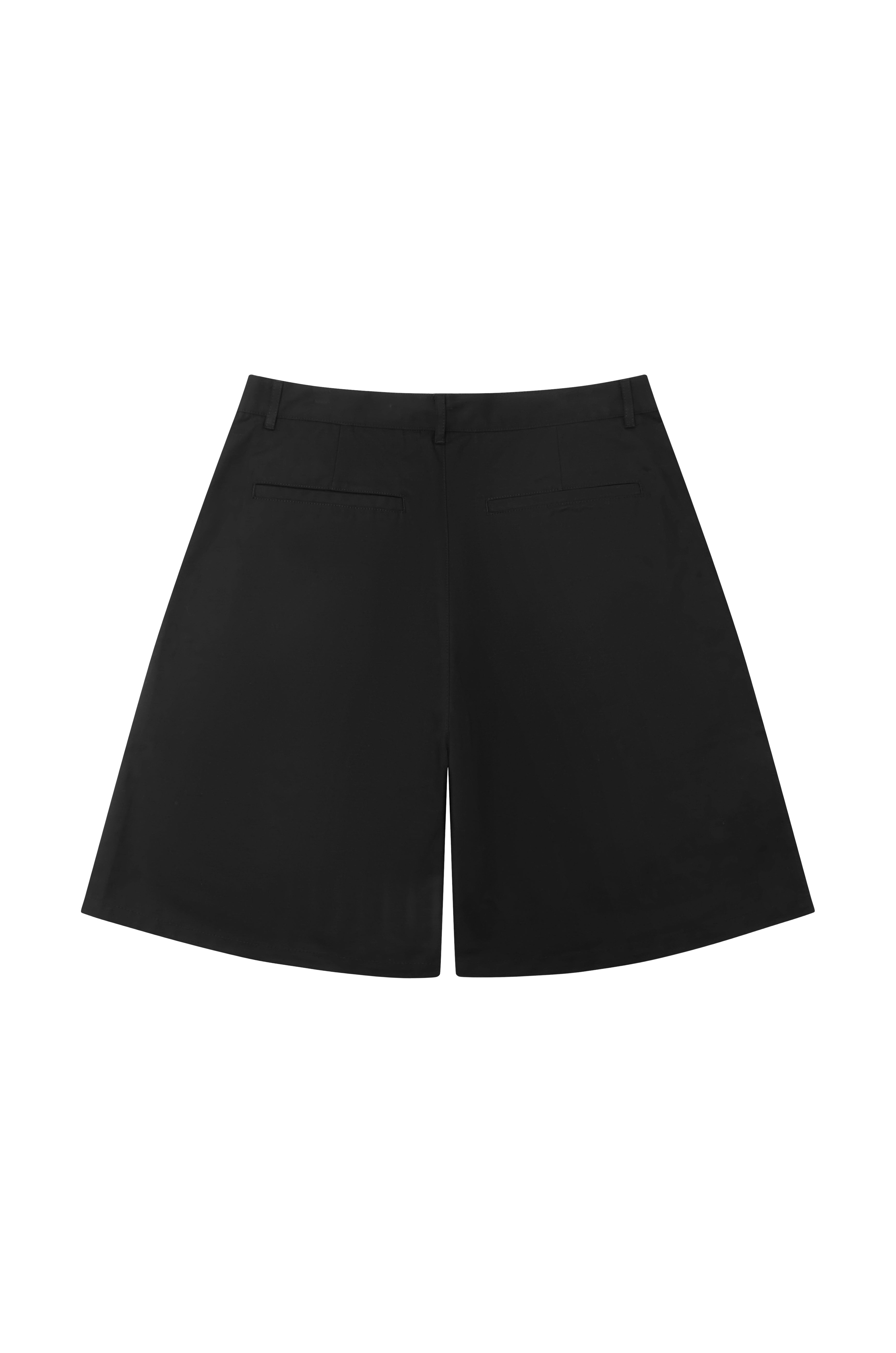 Black Pleated Shorts