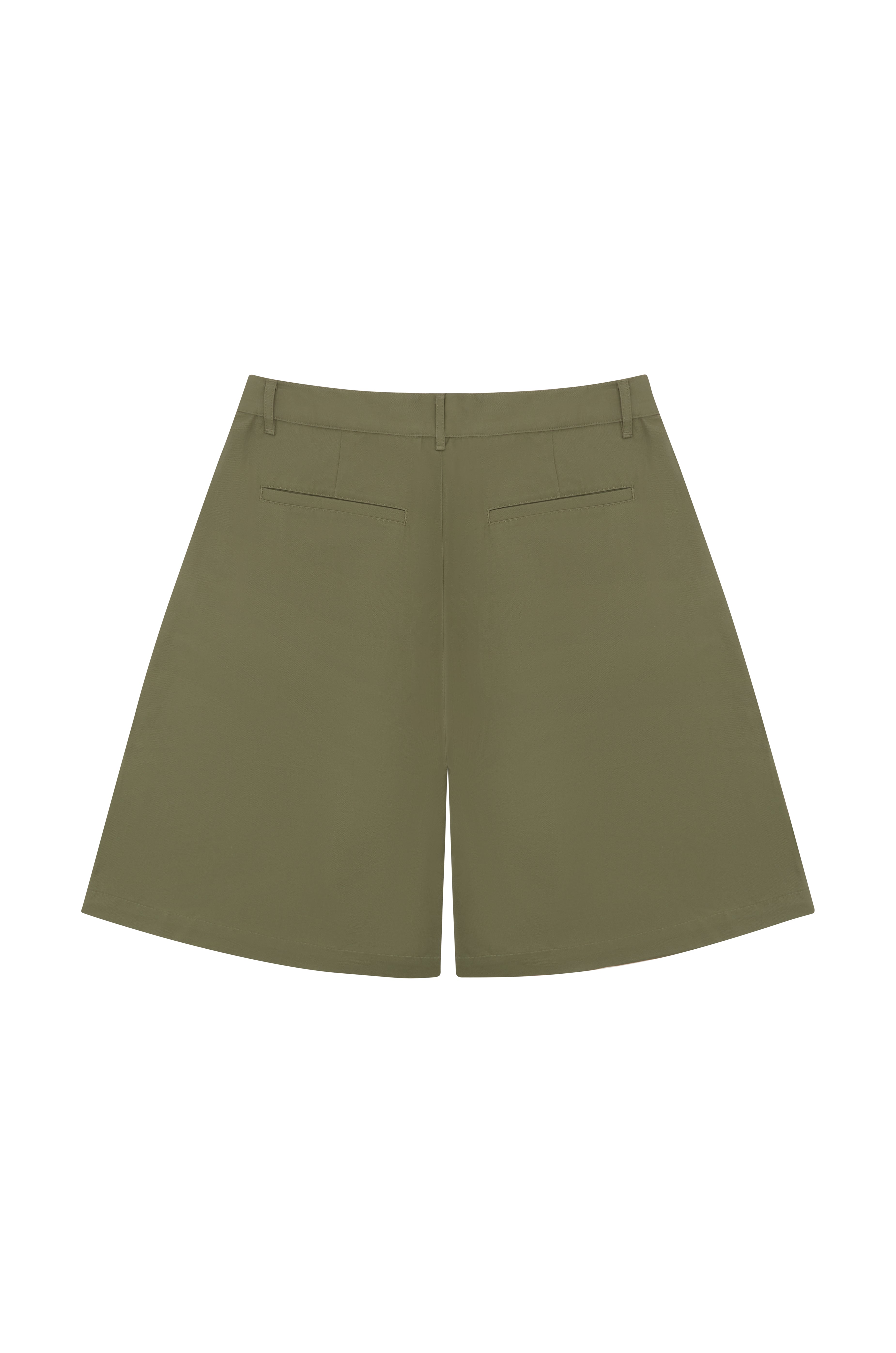 Olive Pleated Shorts