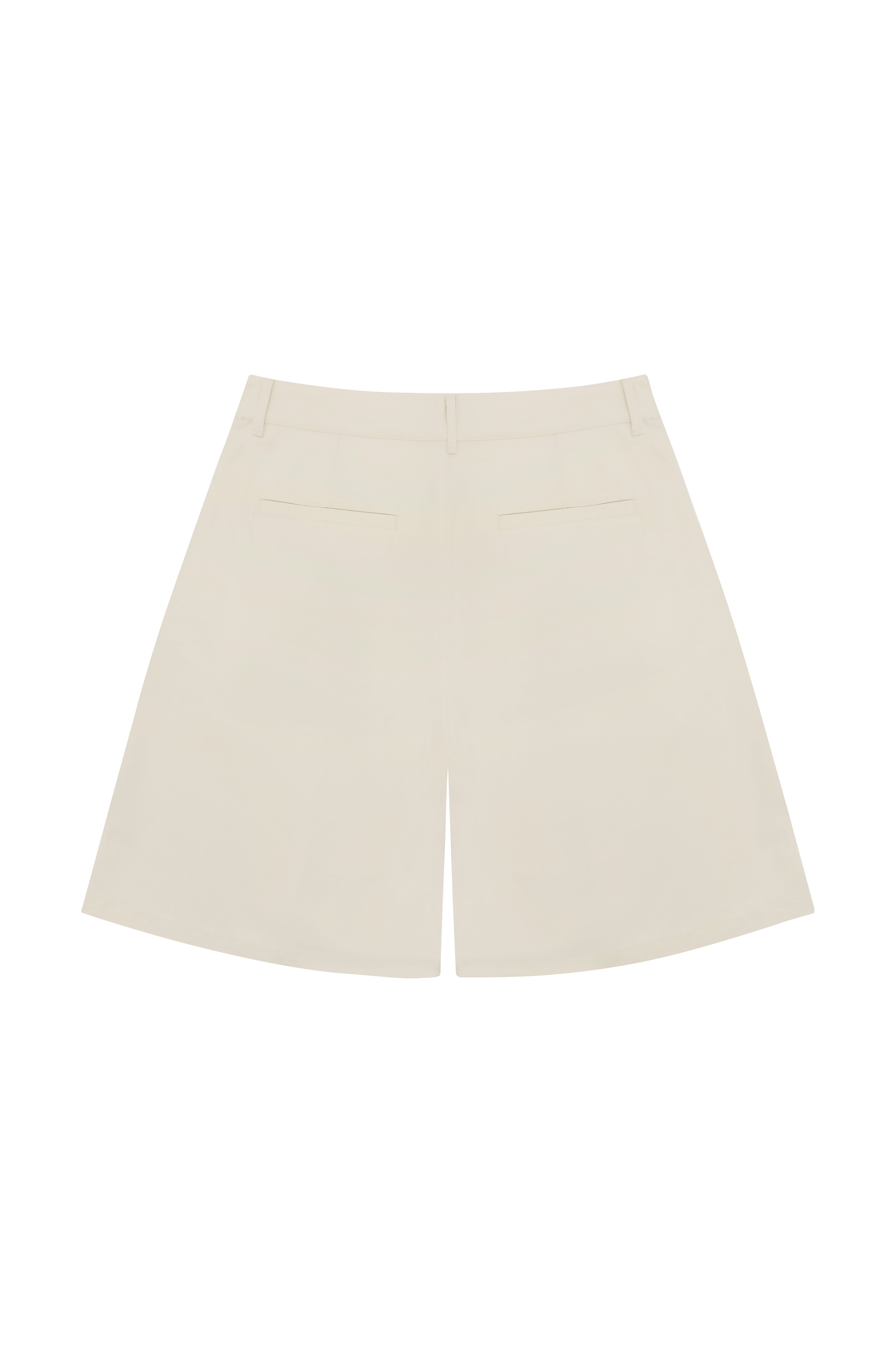 White Pleated Shorts