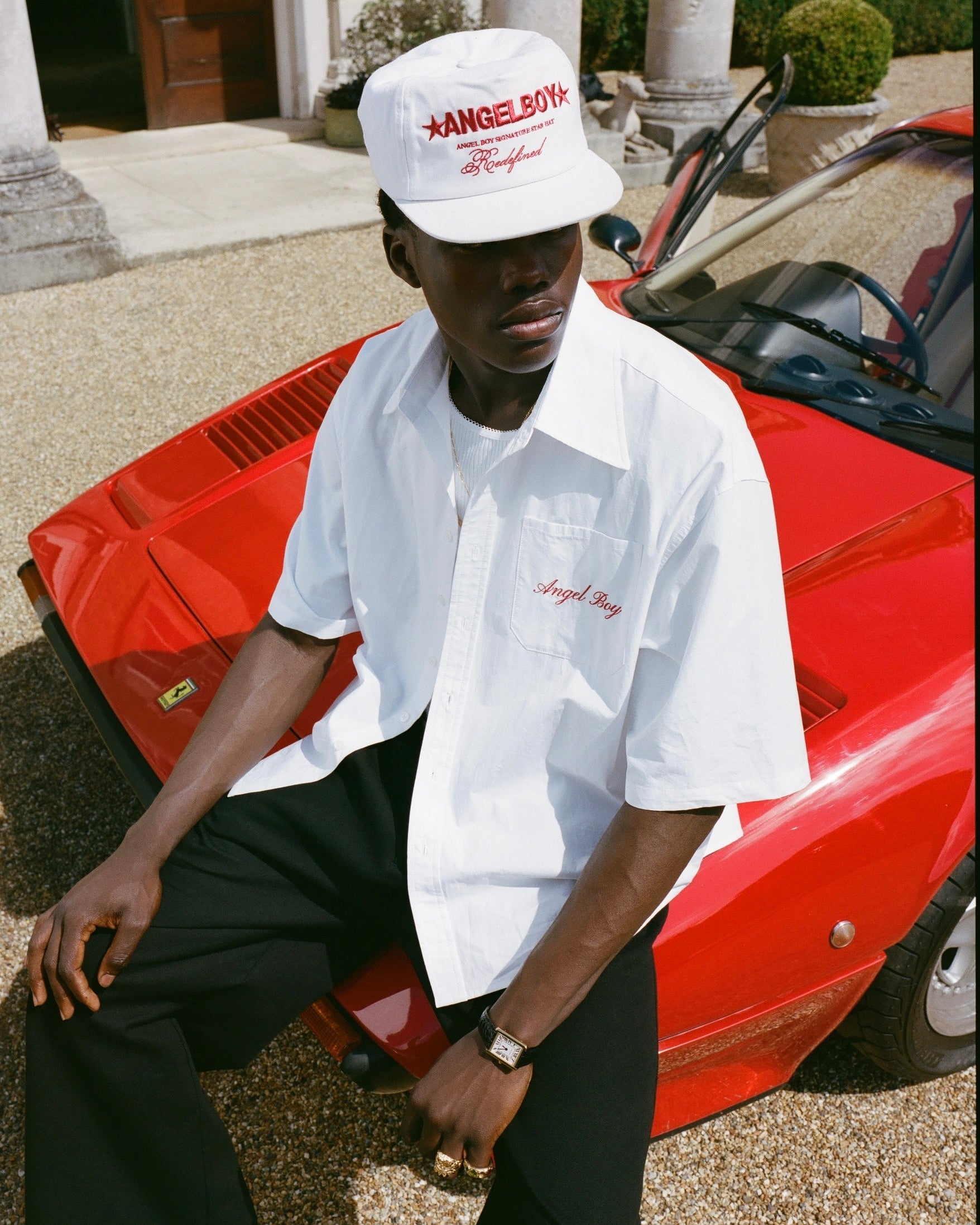 White Short Sleeve Button Up
