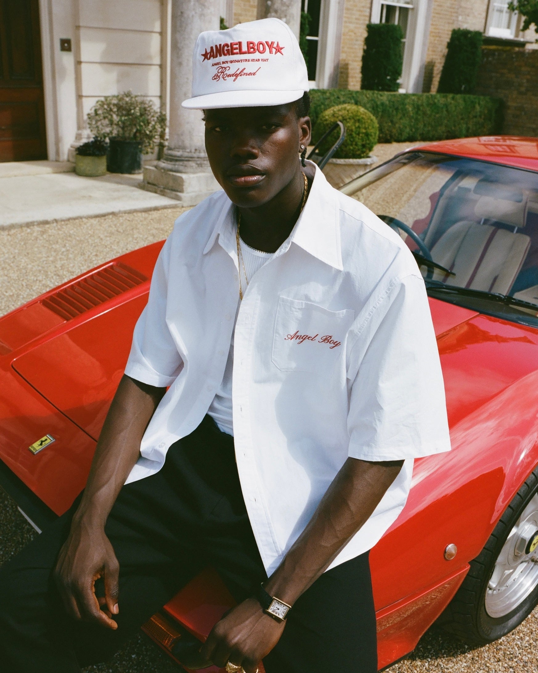 White Short Sleeve Button Up