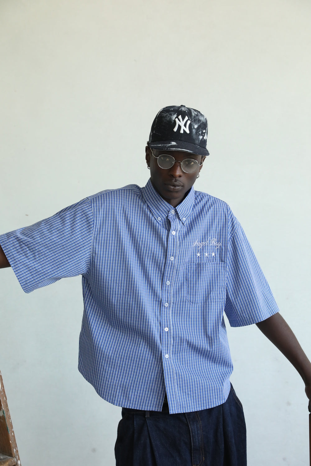 Angel Boy Blue Checkered Shirt