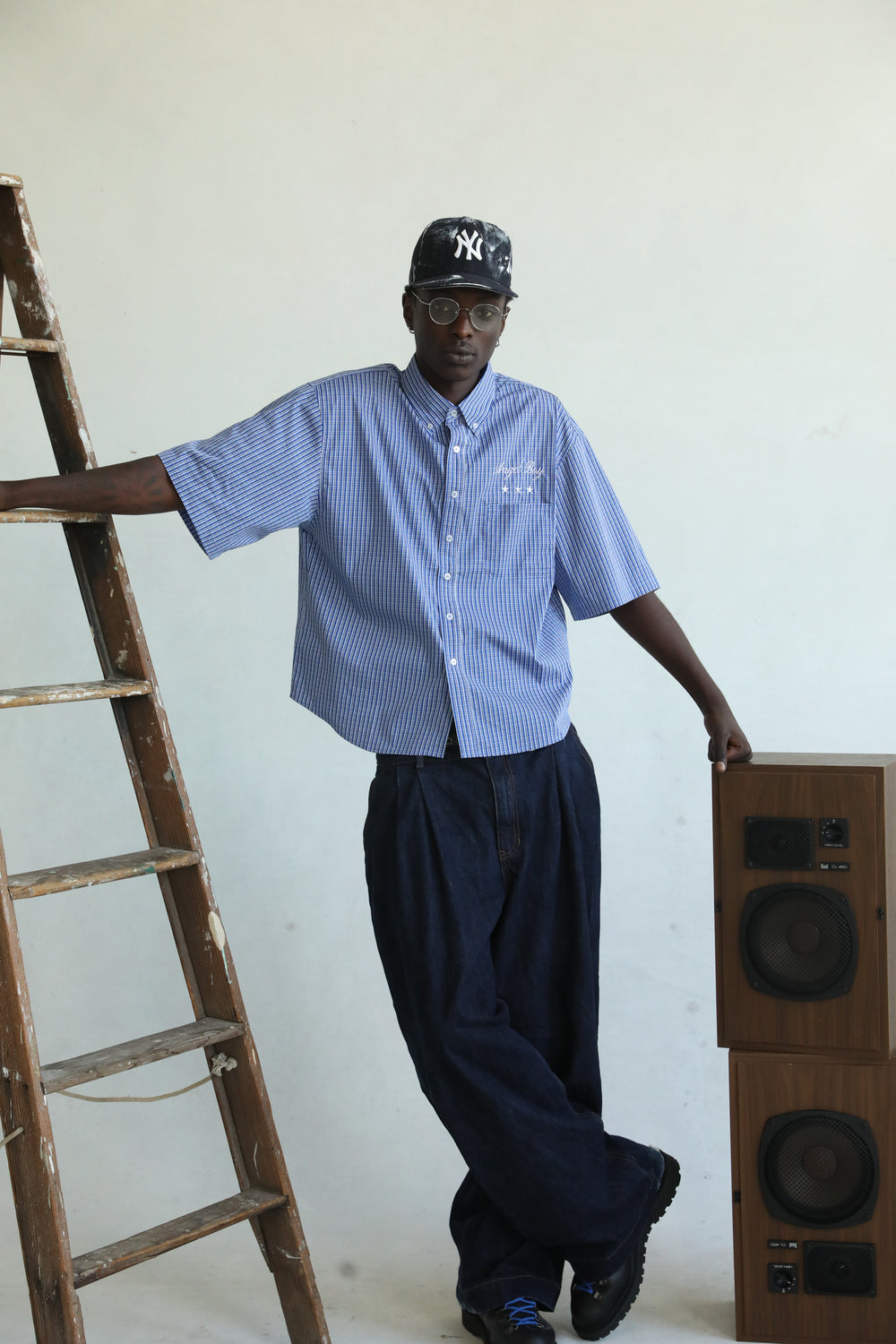 Angel Boy Blue Checkered Shirt