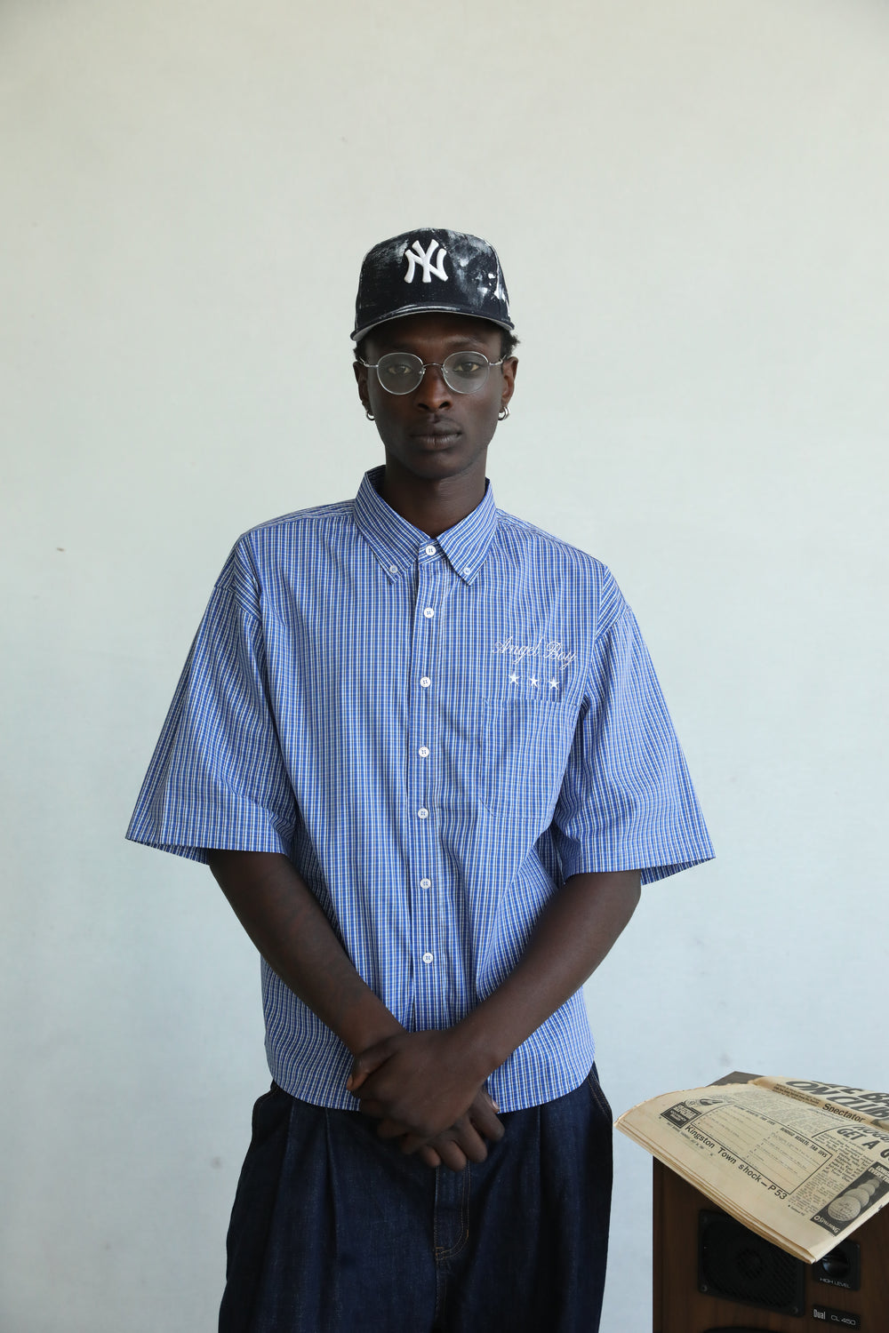 Angel Boy Blue Checkered Shirt