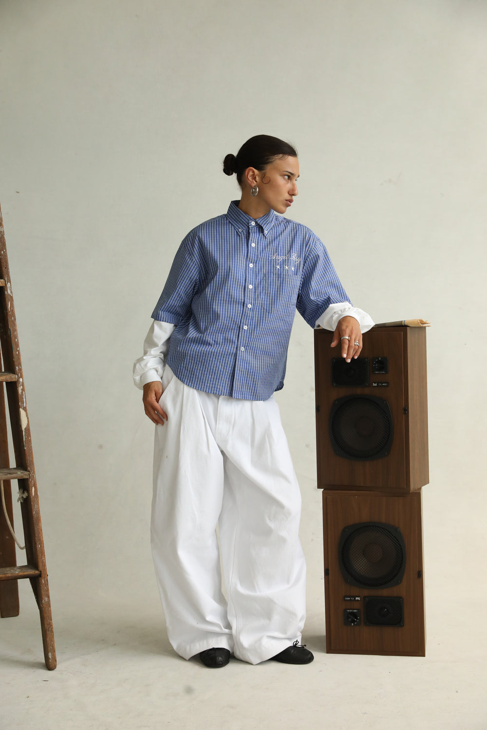 Angel Boy Blue Checkered Shirt