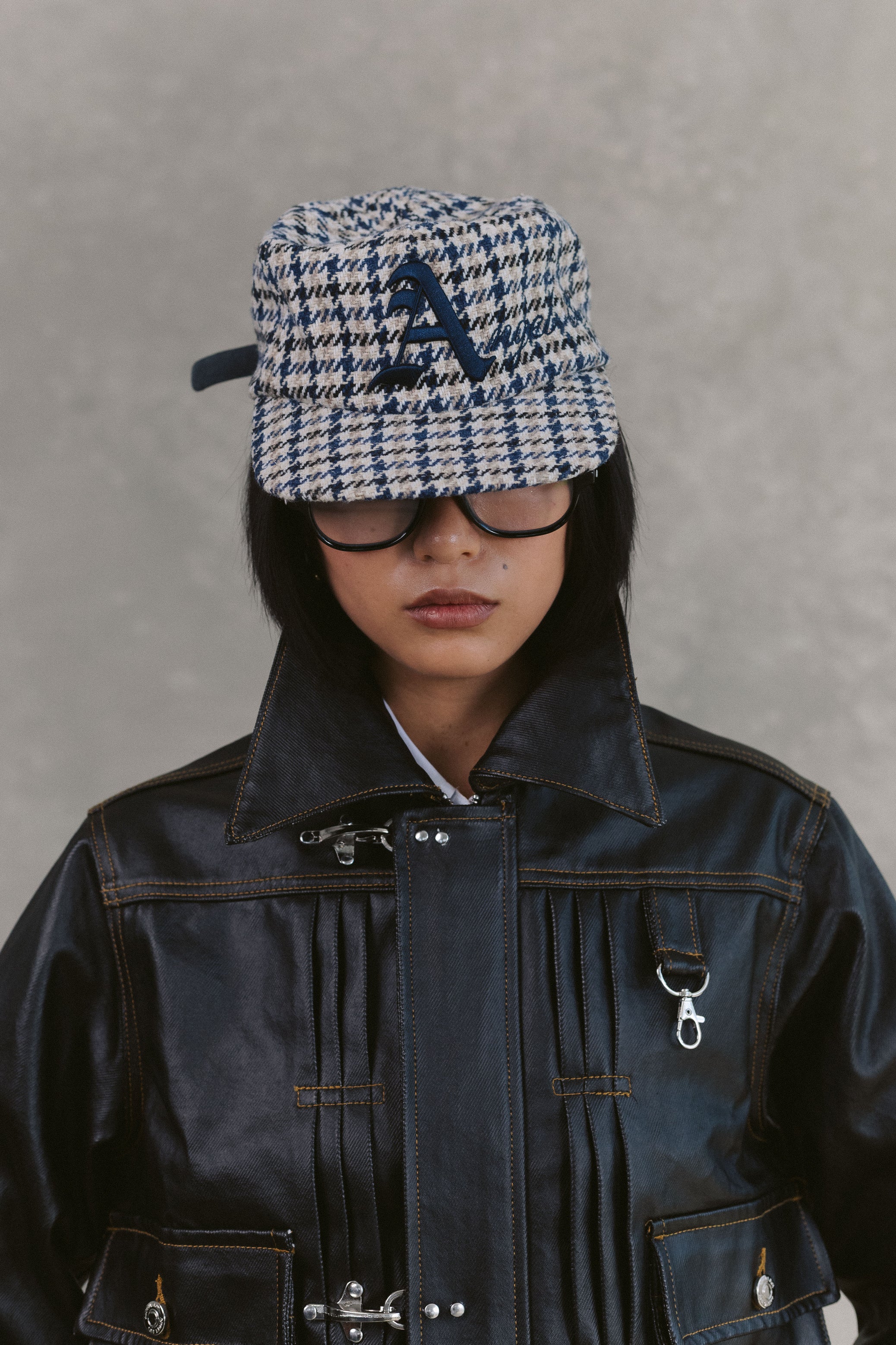 Houndstooth Script Hat