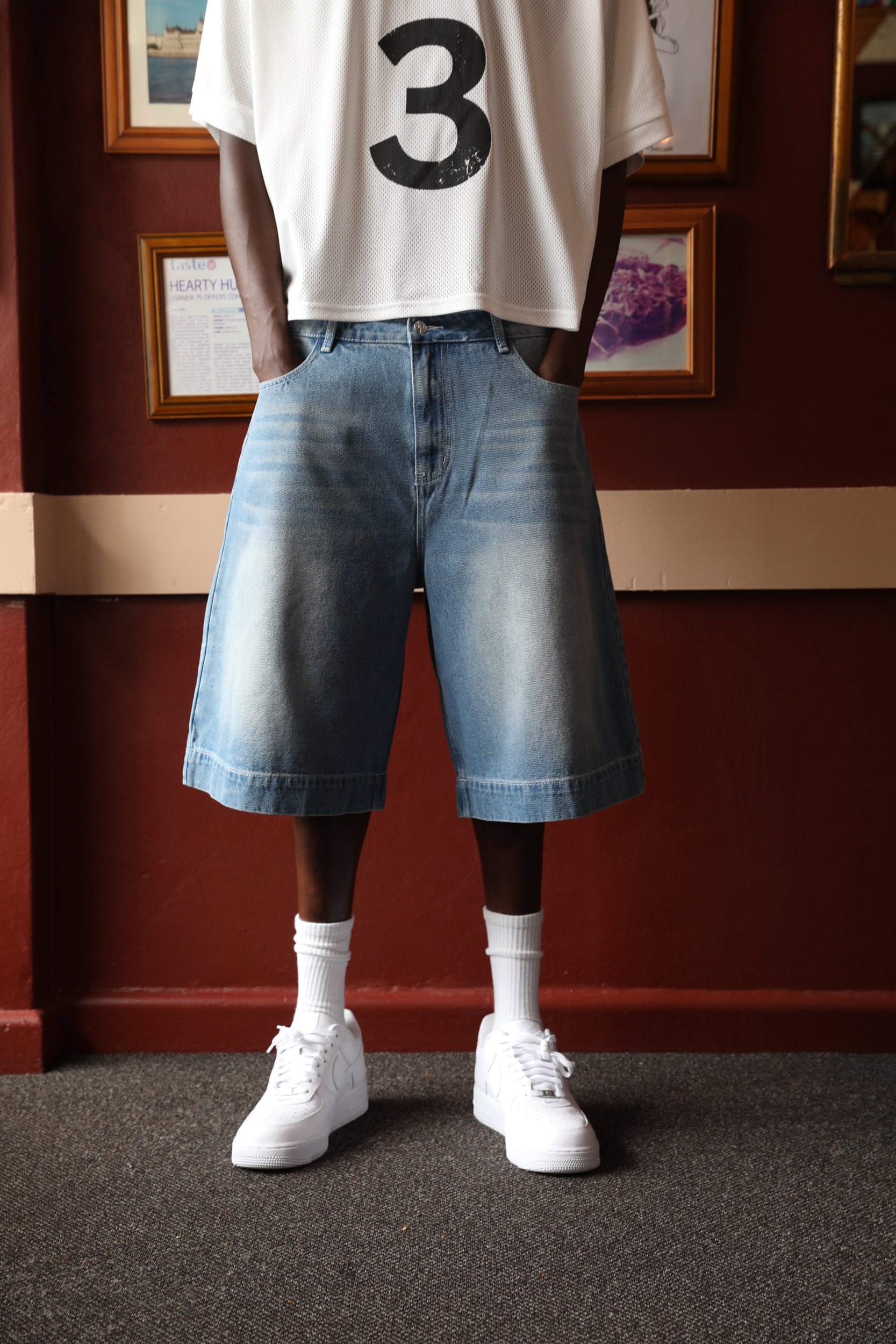 Light Blue Denim Shorts