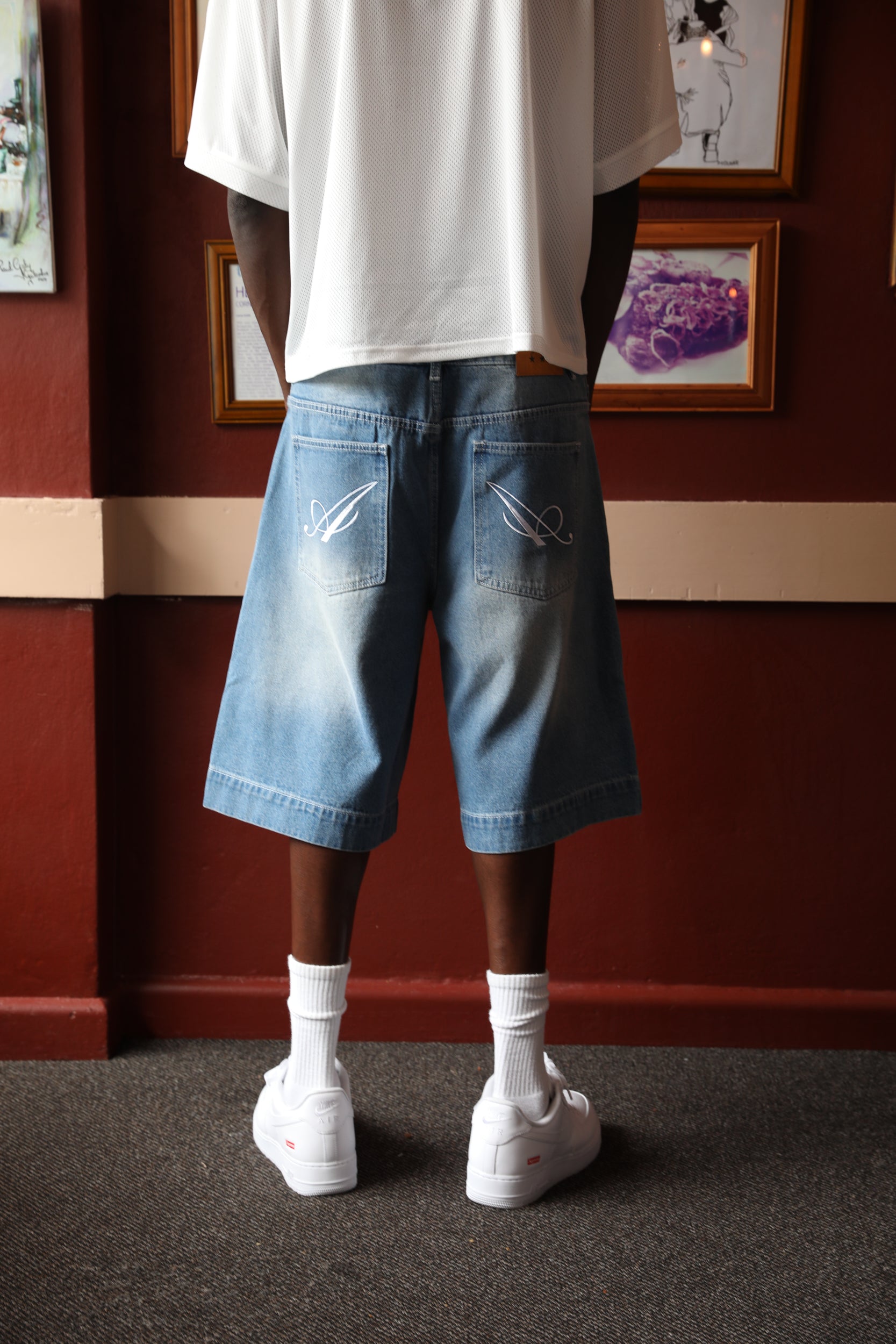 Light Blue Denim Shorts