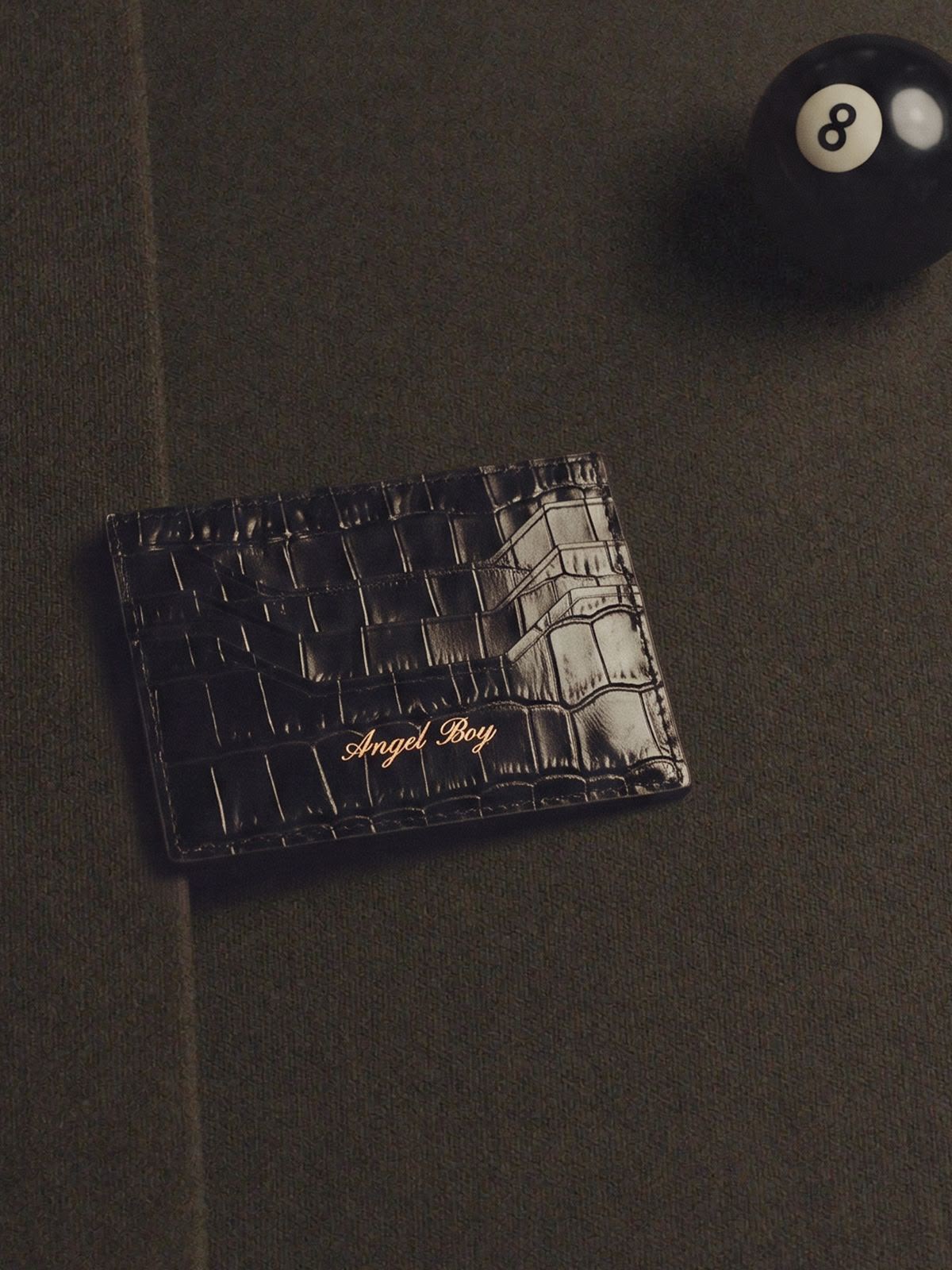 Angel Boy Black Card Holder