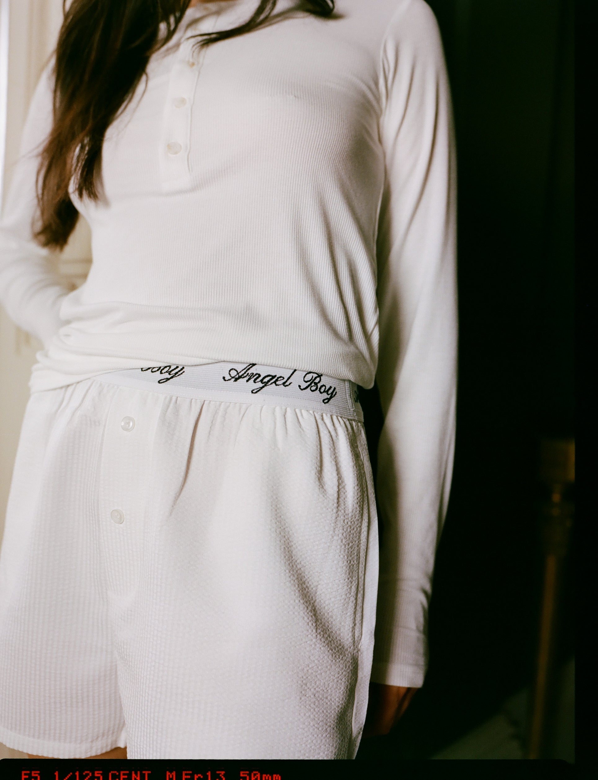 White Pinstripe Boxers