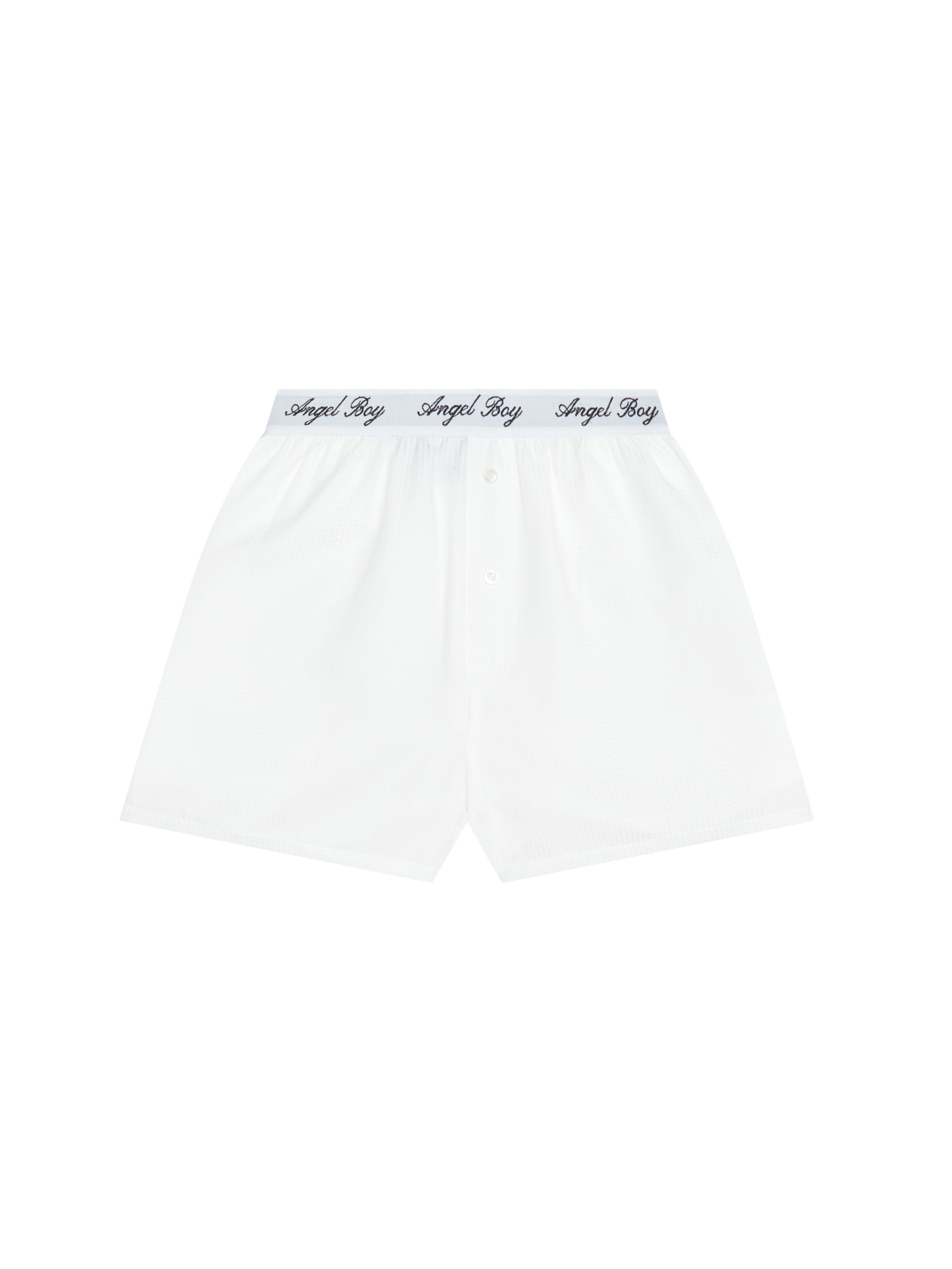 White Pinstripe Boxers