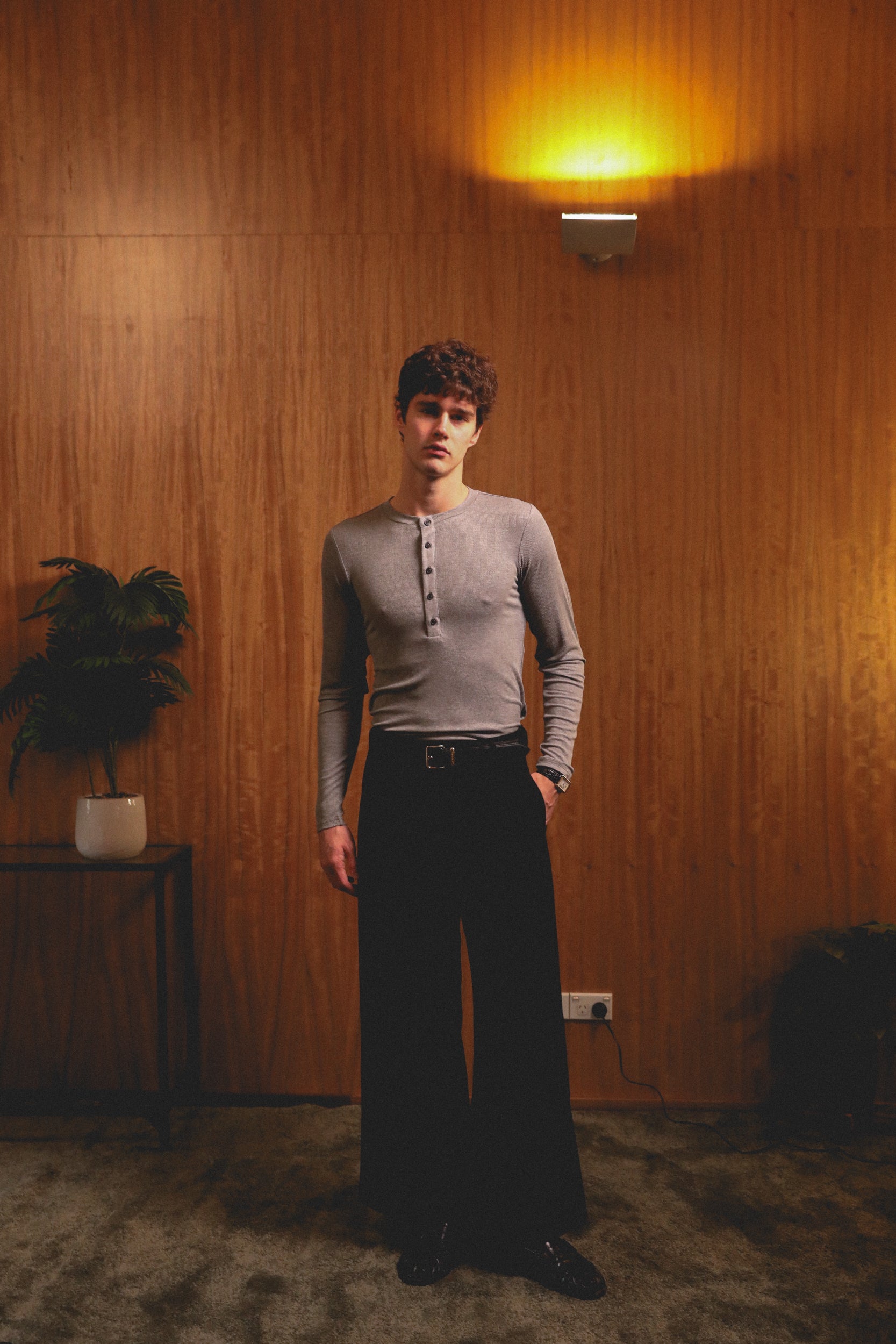 Grey Henley Shirt