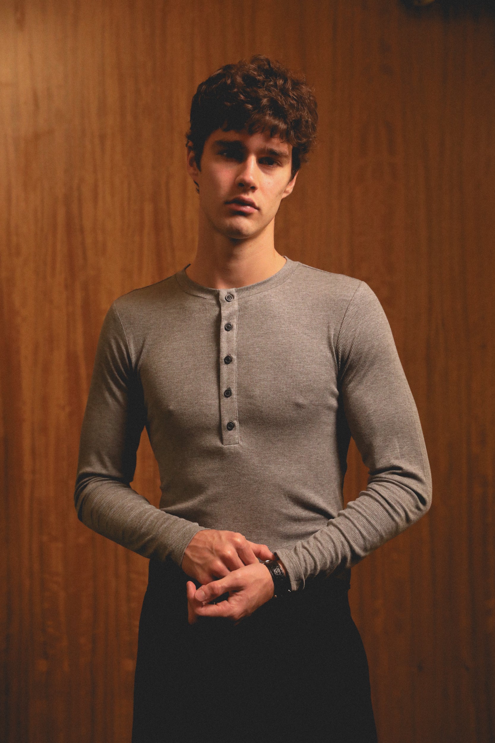 Grey Henley Shirt
