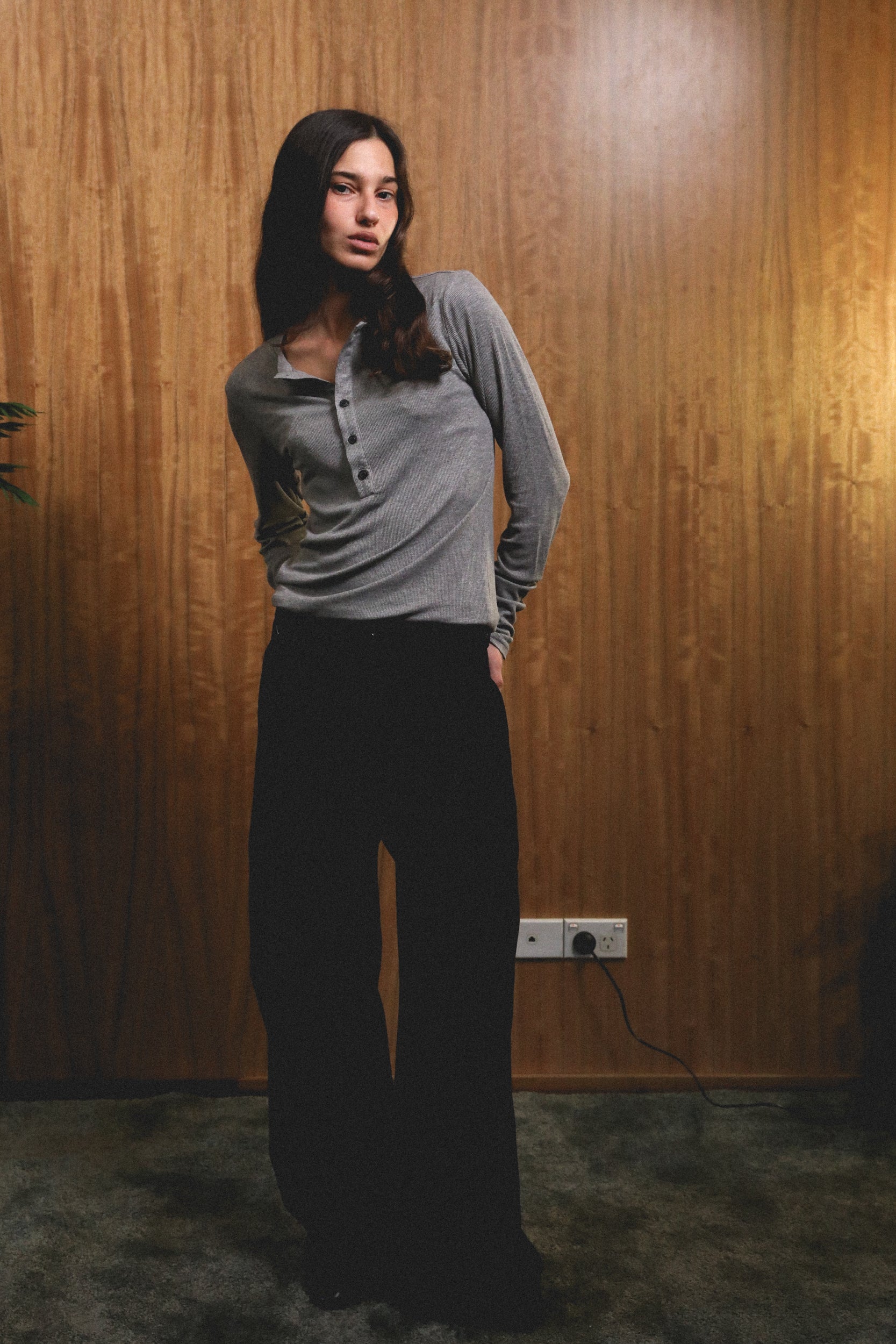 Grey Henley Shirt