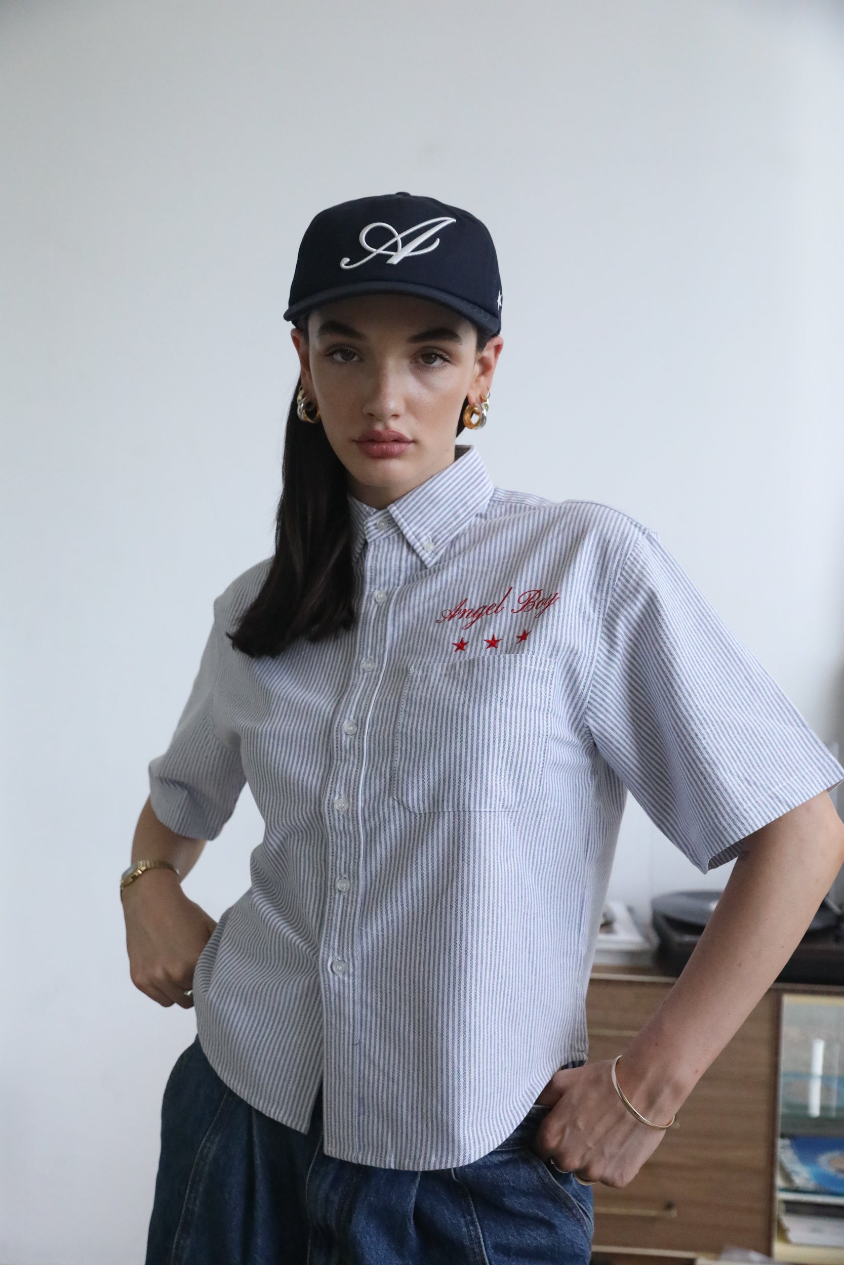 Angel Boy Blue Pinstripe Shirt