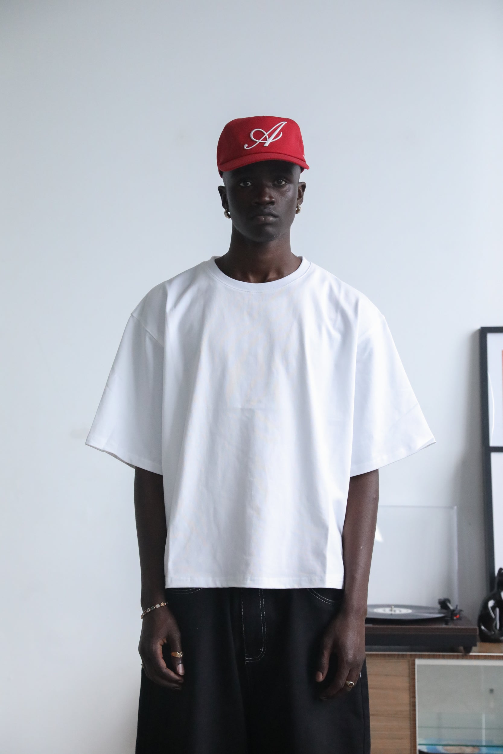 Signature White Box Tee - Red