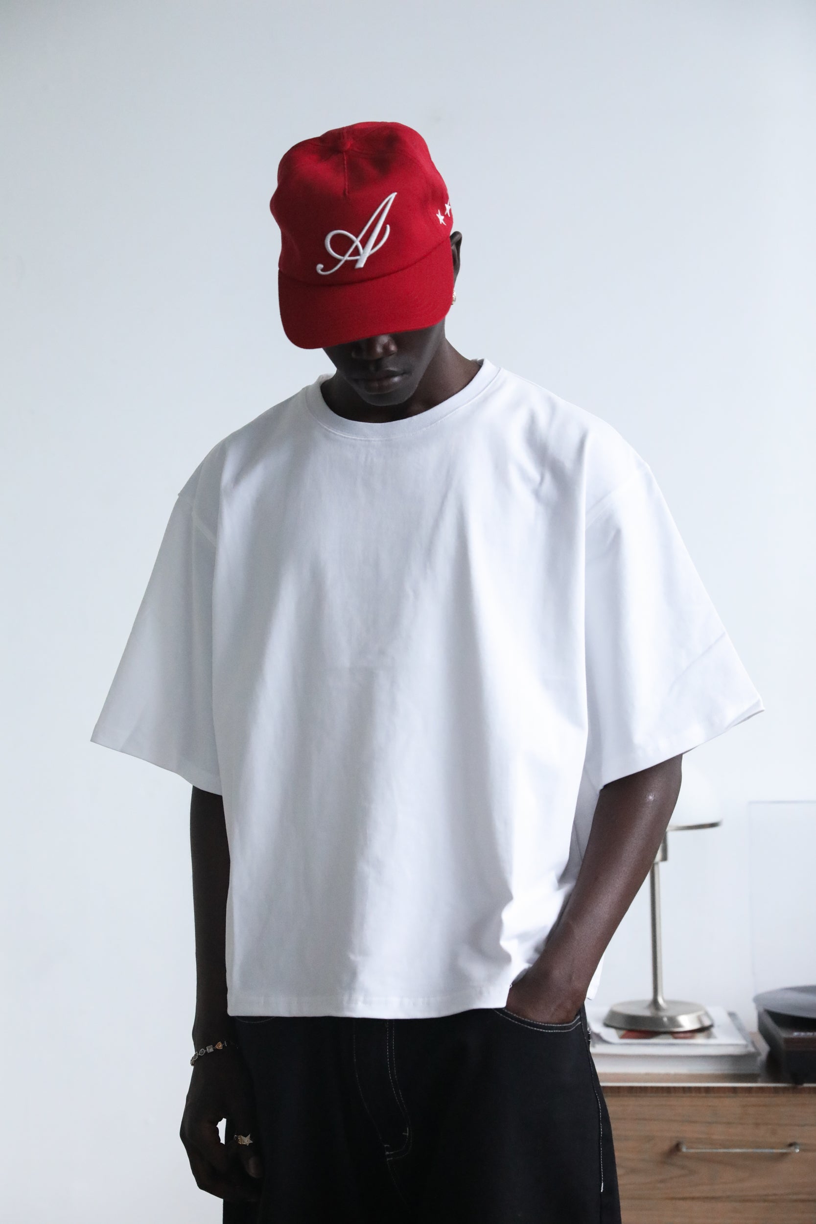 Signature White Box Tee - Red