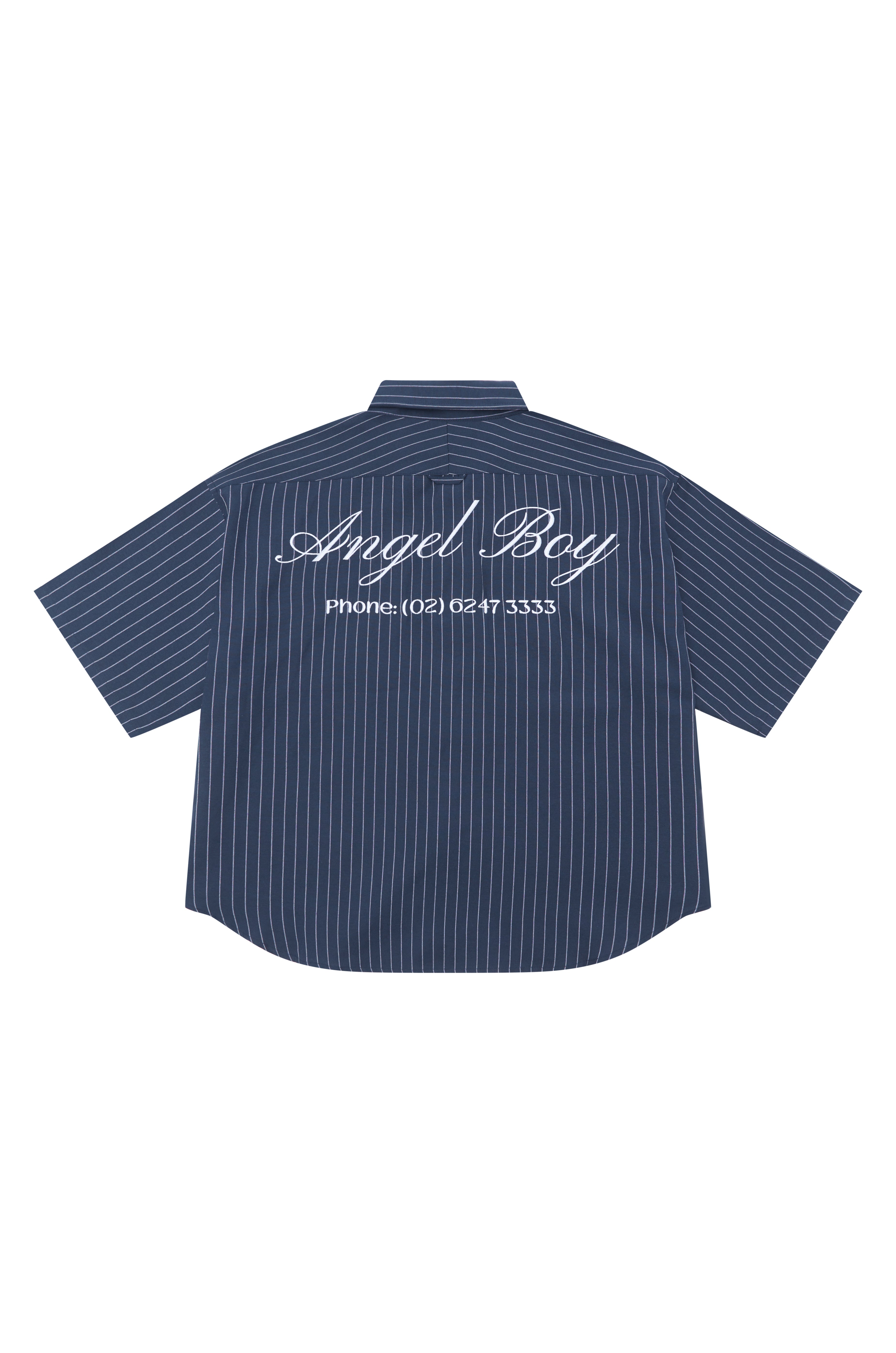 Angel Boy Navy Pinstripe Shirt