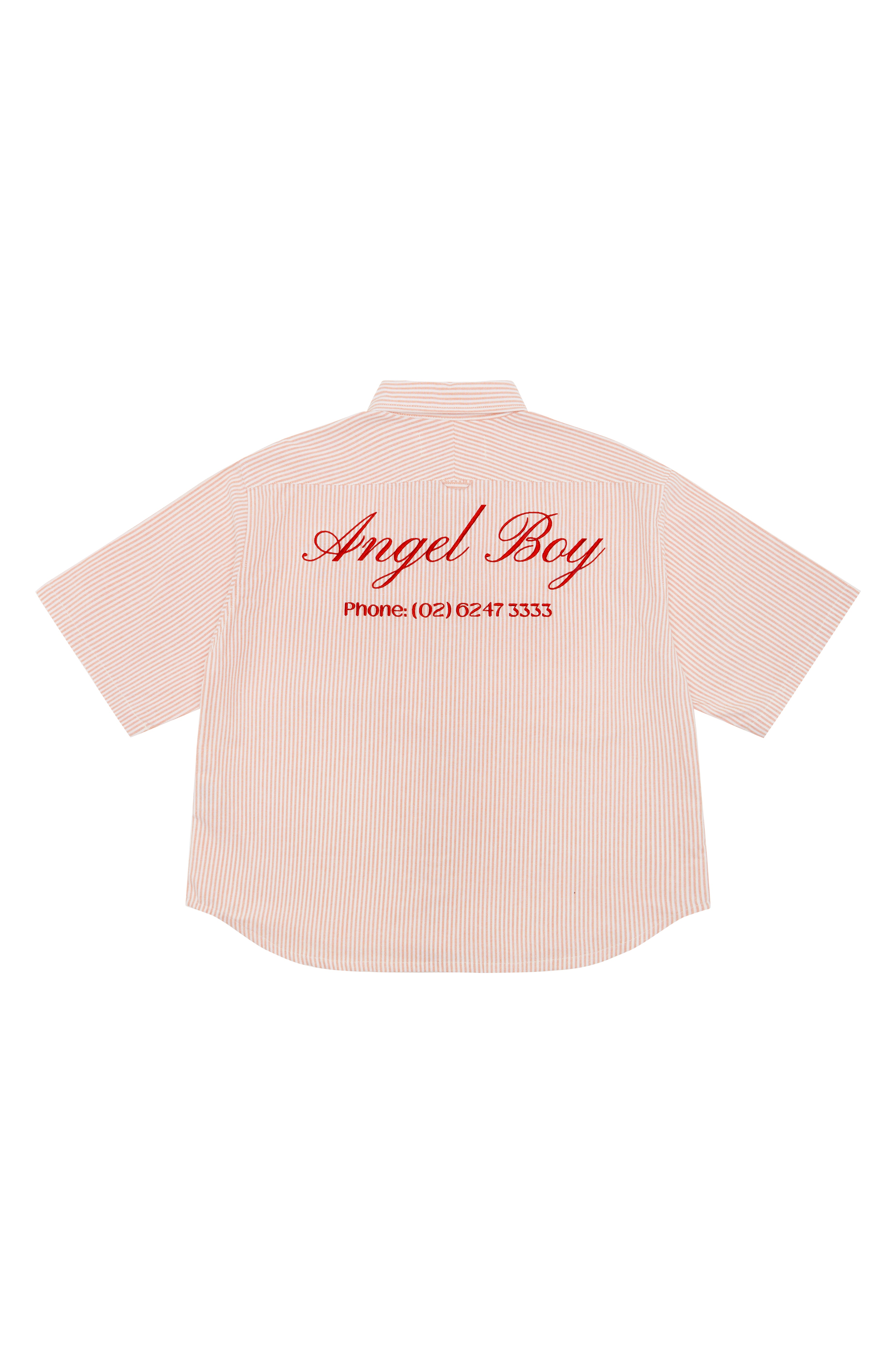 Angel Boy Red Pinstripe Shirt