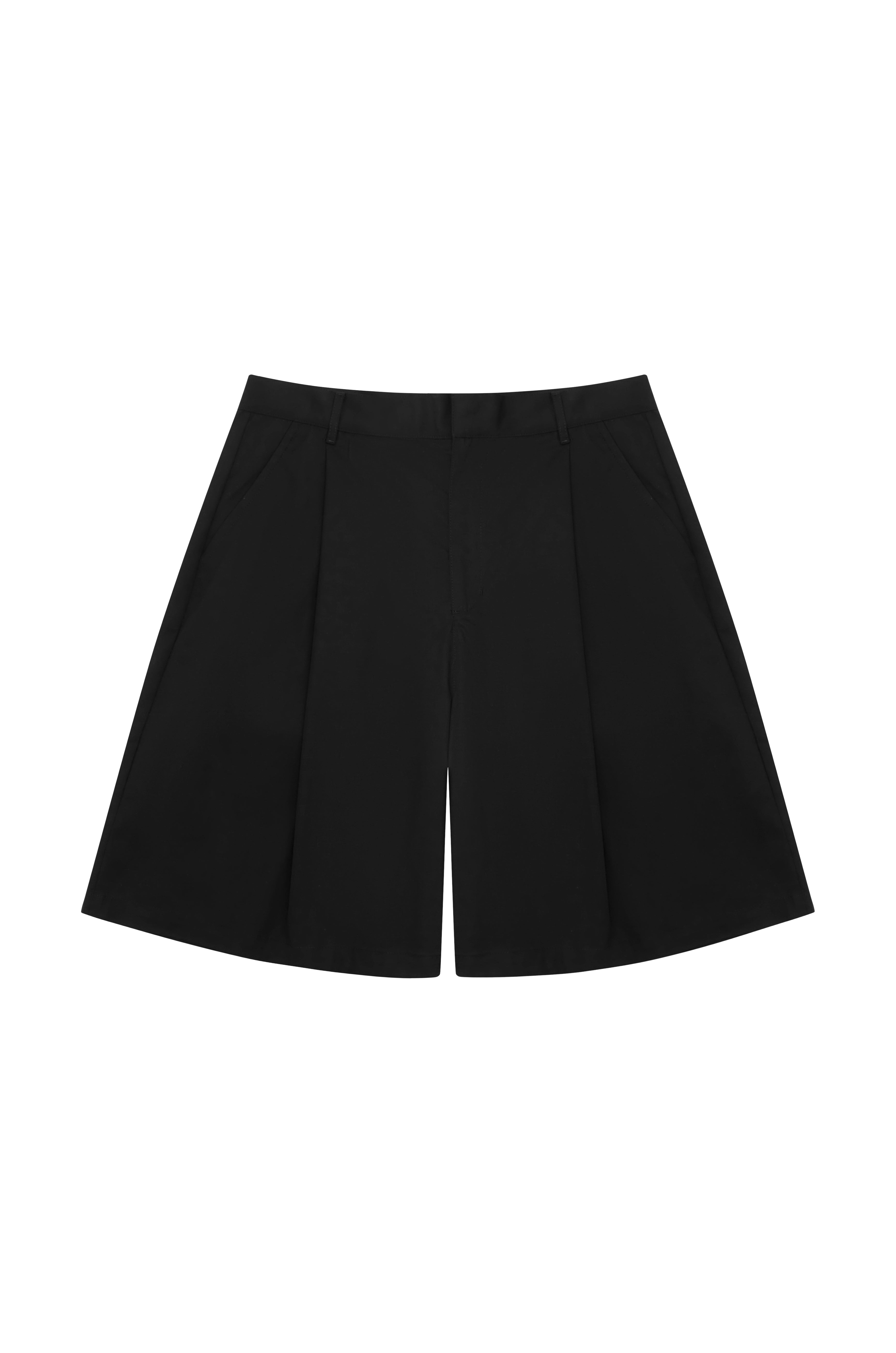 Black Pleated Shorts